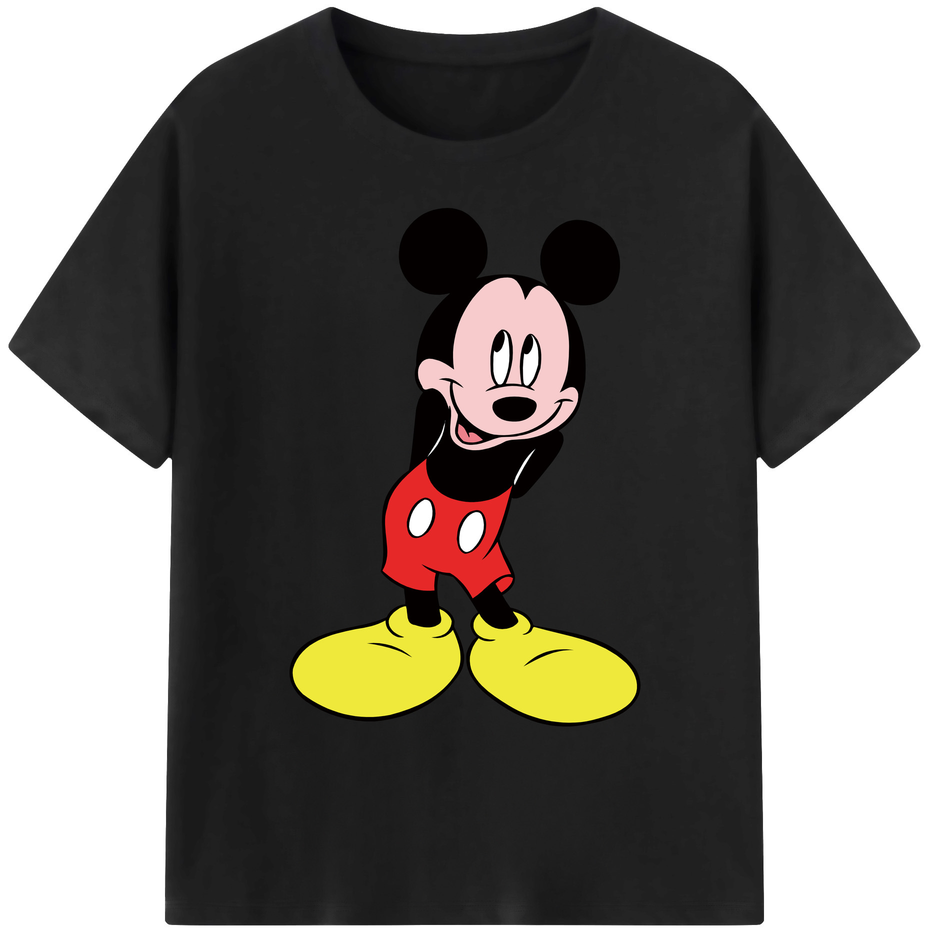 （画像用） ミッキーマウス Mickey Mouse 綿100％ メンズ半袖Tシャツ｜肌触りやわらか＆通気性