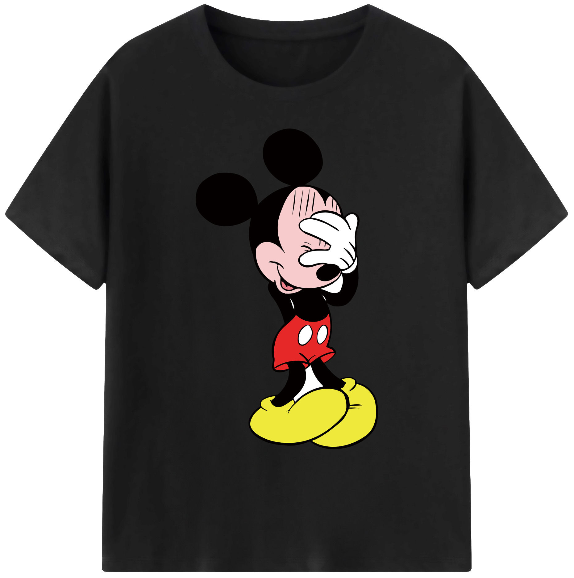 ミッキーマウス Mickey Mouse 綿100％ メンズ半袖Tシャツ｜肌触りやわらか＆通気性