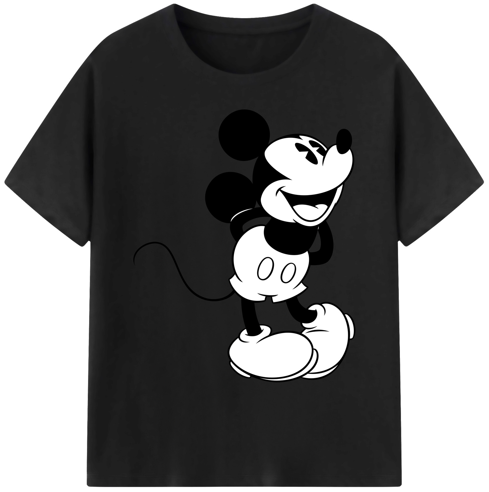 ミッキーマウス Mickey Mouse 綿100％ メンズ半袖Tシャツ｜肌触りやわらか＆通気性