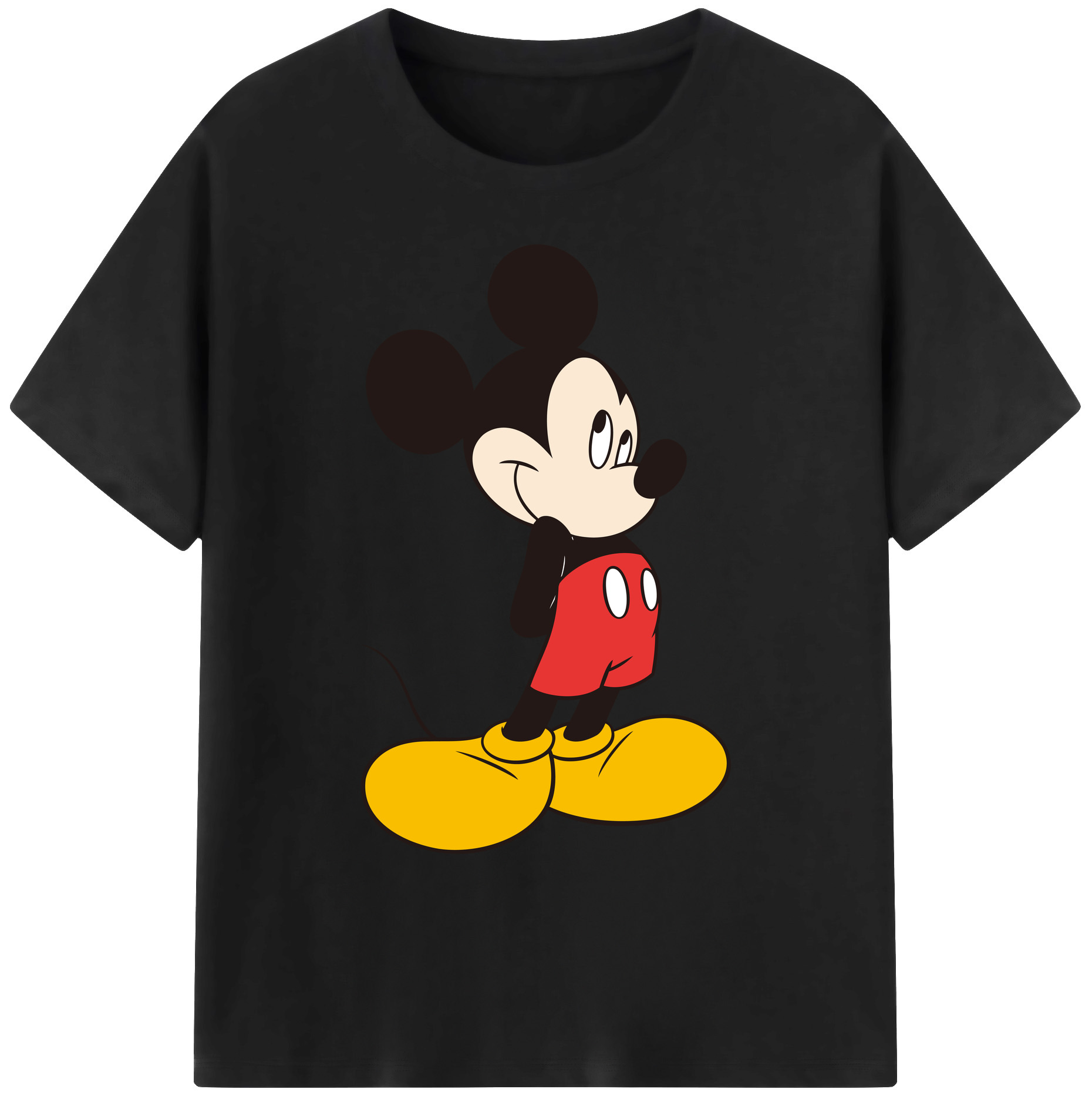 ミッキーマウス Mickey Mouse 綿100％ メンズ半袖Tシャツ｜肌触りやわらか＆通気性