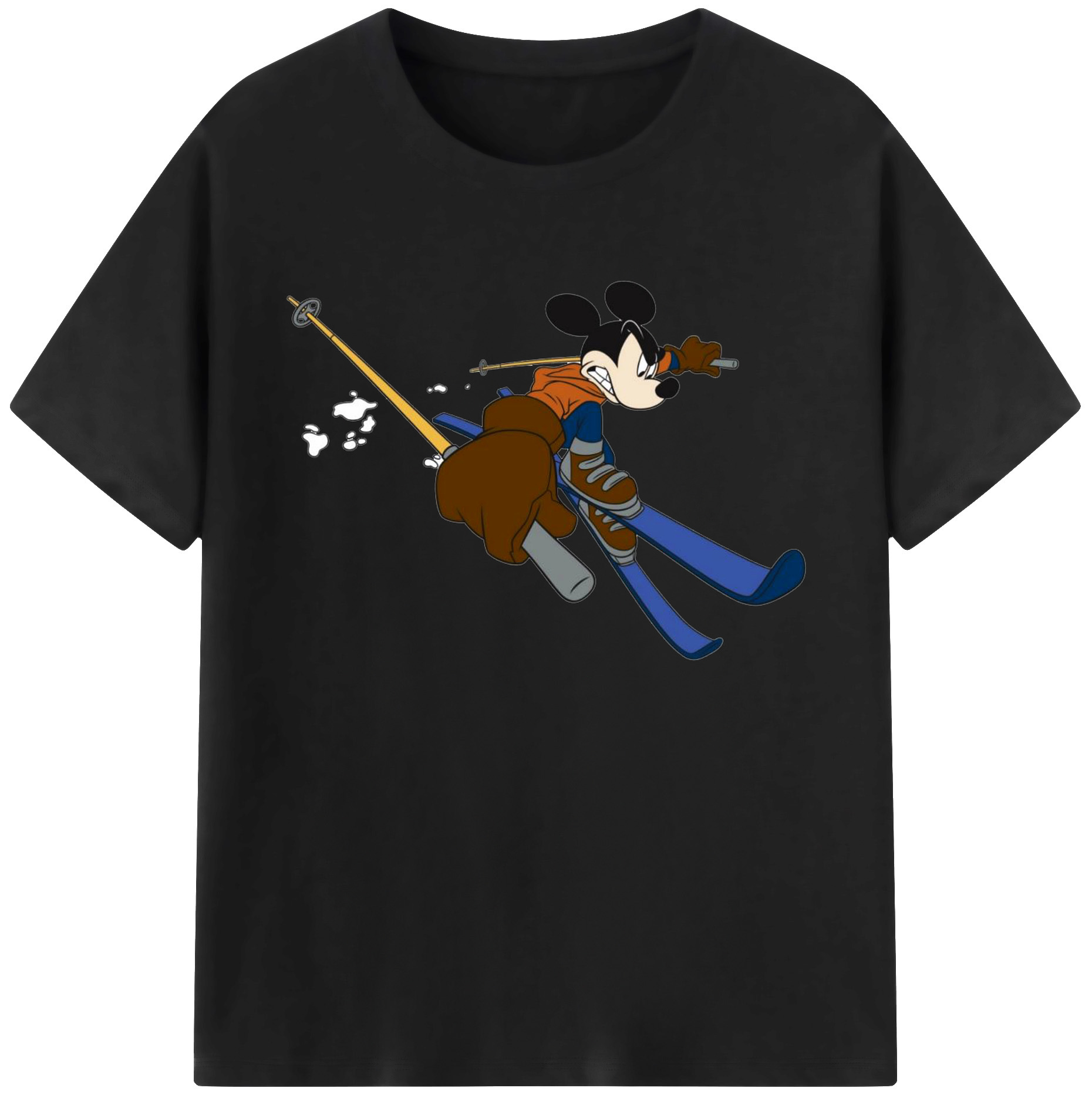 ミッキーマウス Mickey Mouse 綿100％ メンズ半袖Tシャツ｜肌触りやわらか＆通気性