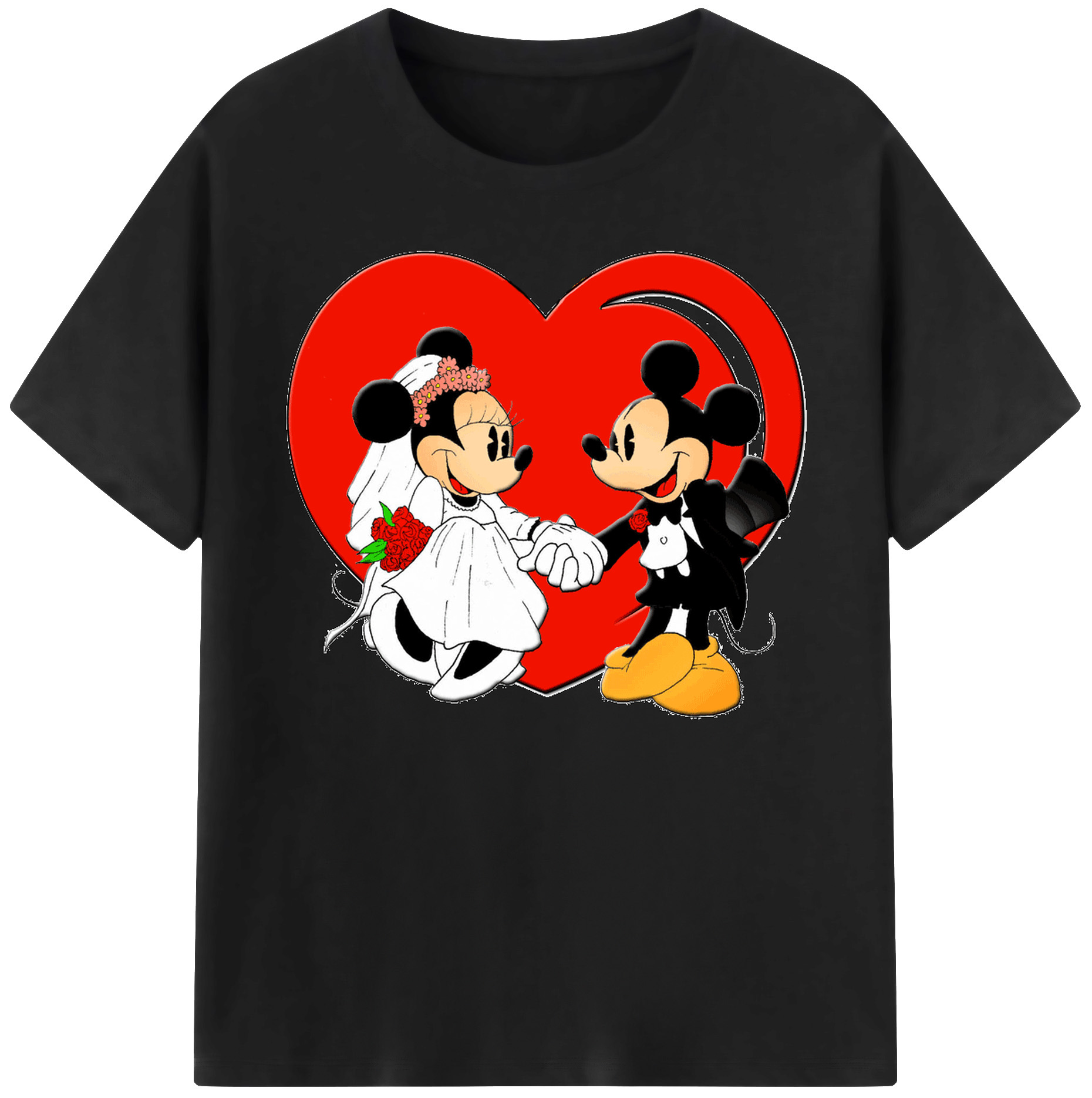 ミッキーマウス Mickey Mouse 綿100％ メンズ半袖Tシャツ｜肌触りやわらか＆通気性