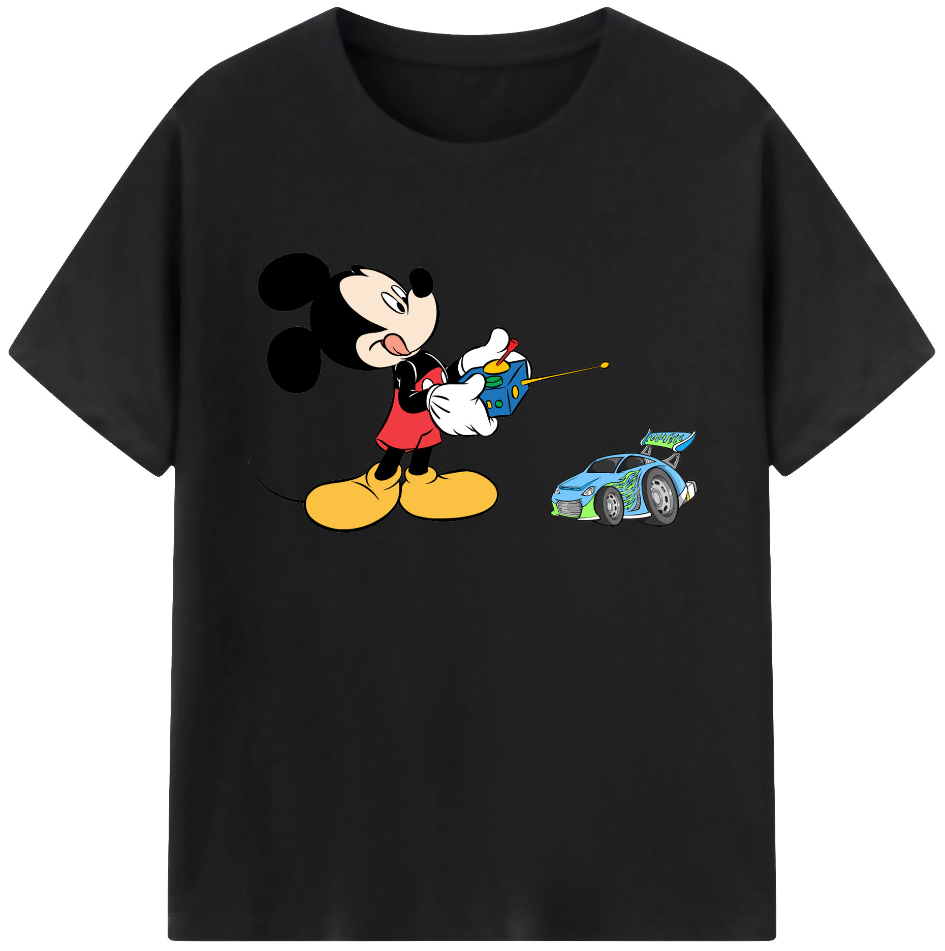 ミッキーマウス Mickey Mouse 綿100％ メンズ半袖Tシャツ｜肌触りやわらか＆通気性