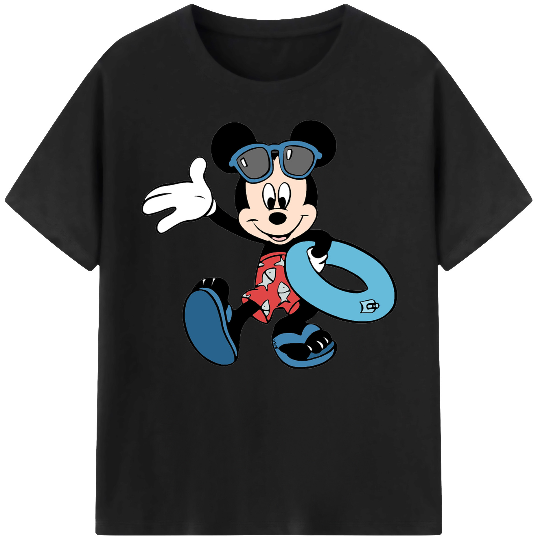 ミッキーマウス Mickey Mouse 綿100％ メンズ半袖Tシャツ｜肌触りやわらか＆通気性