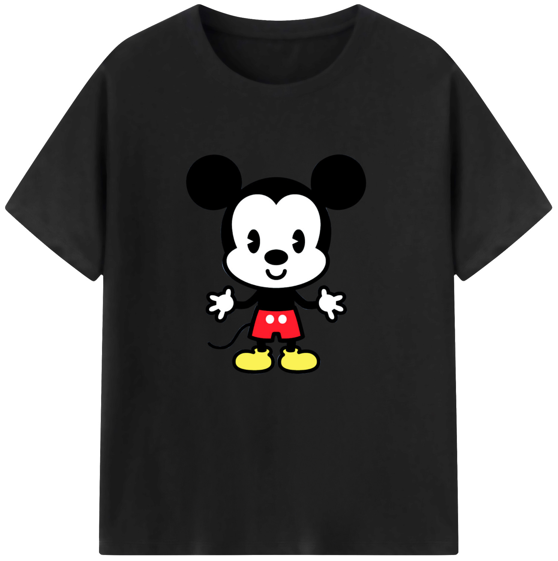 ミッキーマウス Mickey Mouse 綿100％ メンズ半袖Tシャツ｜肌触りやわらか＆通気性