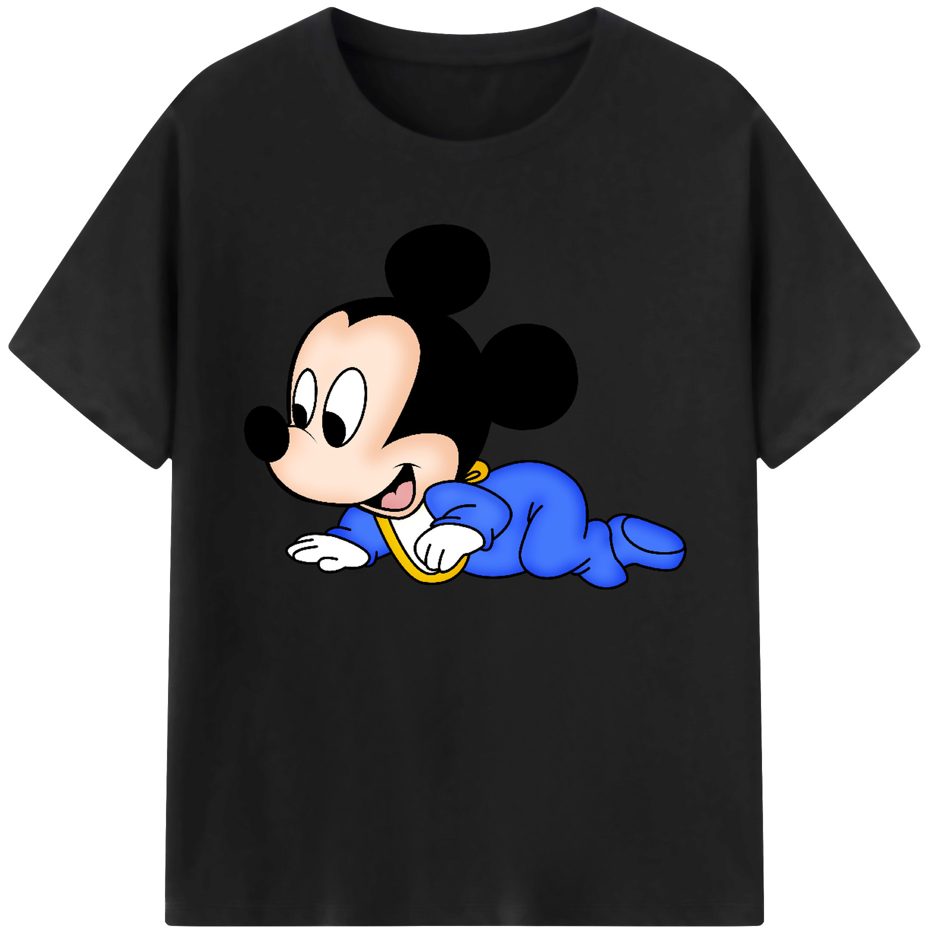 ミッキーマウス Mickey Mouse 綿100％ メンズ半袖Tシャツ｜肌触りやわらか＆通気性