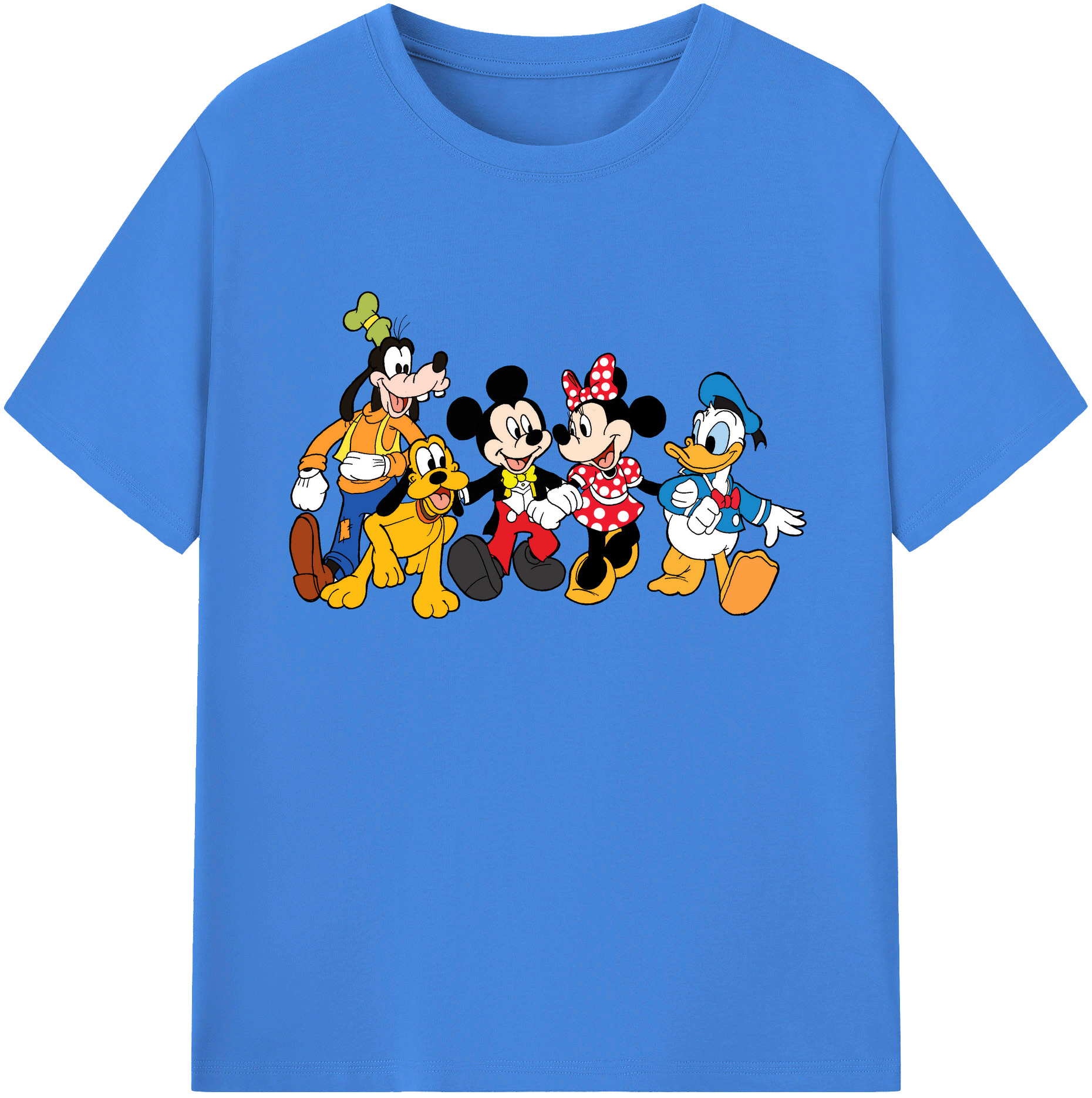 ミッキーマウス Mickey Mouse 綿100％ メンズ半袖Tシャツ｜肌触りやわらか＆通気性