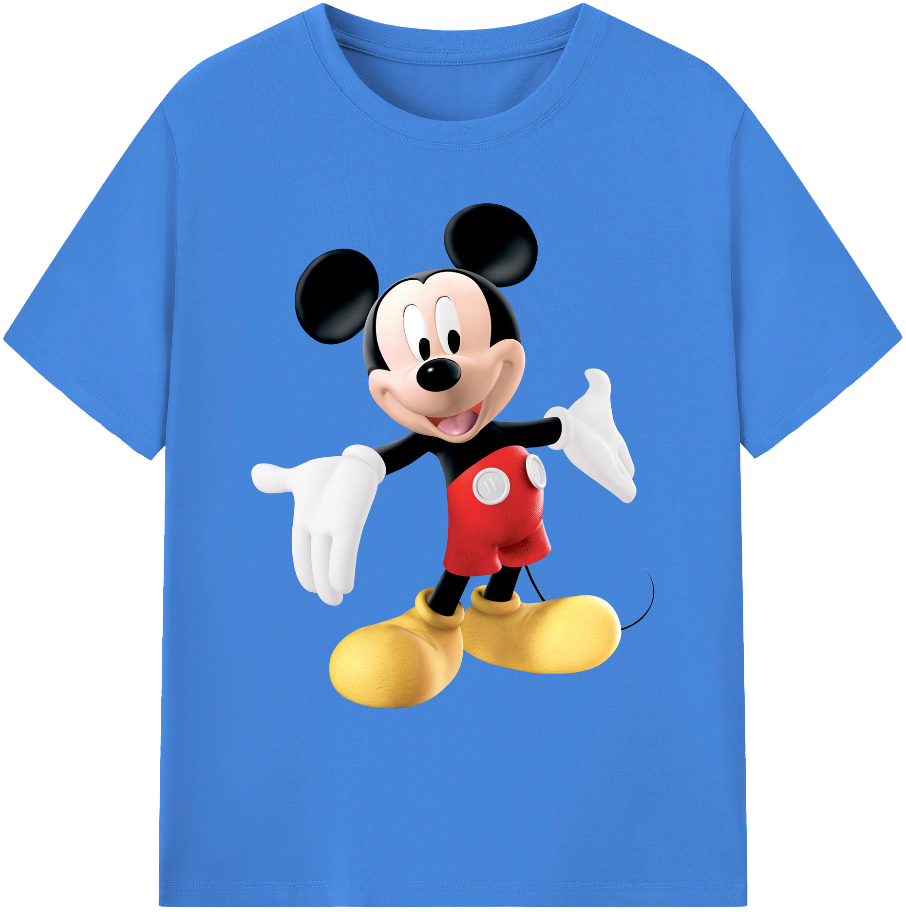 ミッキーマウス Mickey Mouse 綿100％ メンズ半袖Tシャツ｜肌触りやわらか＆通気性