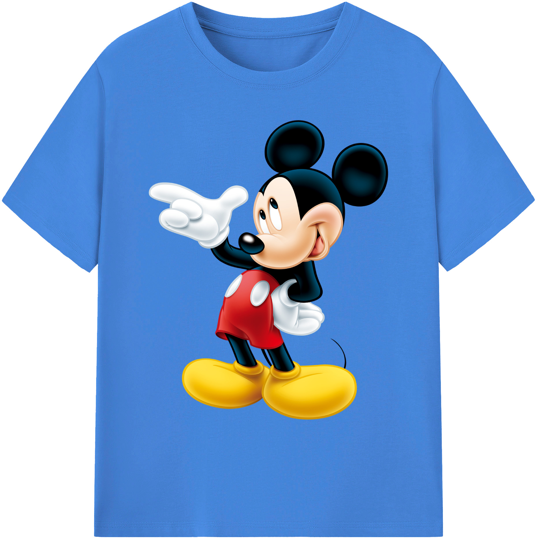 ミッキーマウス Mickey Mouse 綿100％ メンズ半袖Tシャツ｜肌触りやわらか＆通気性