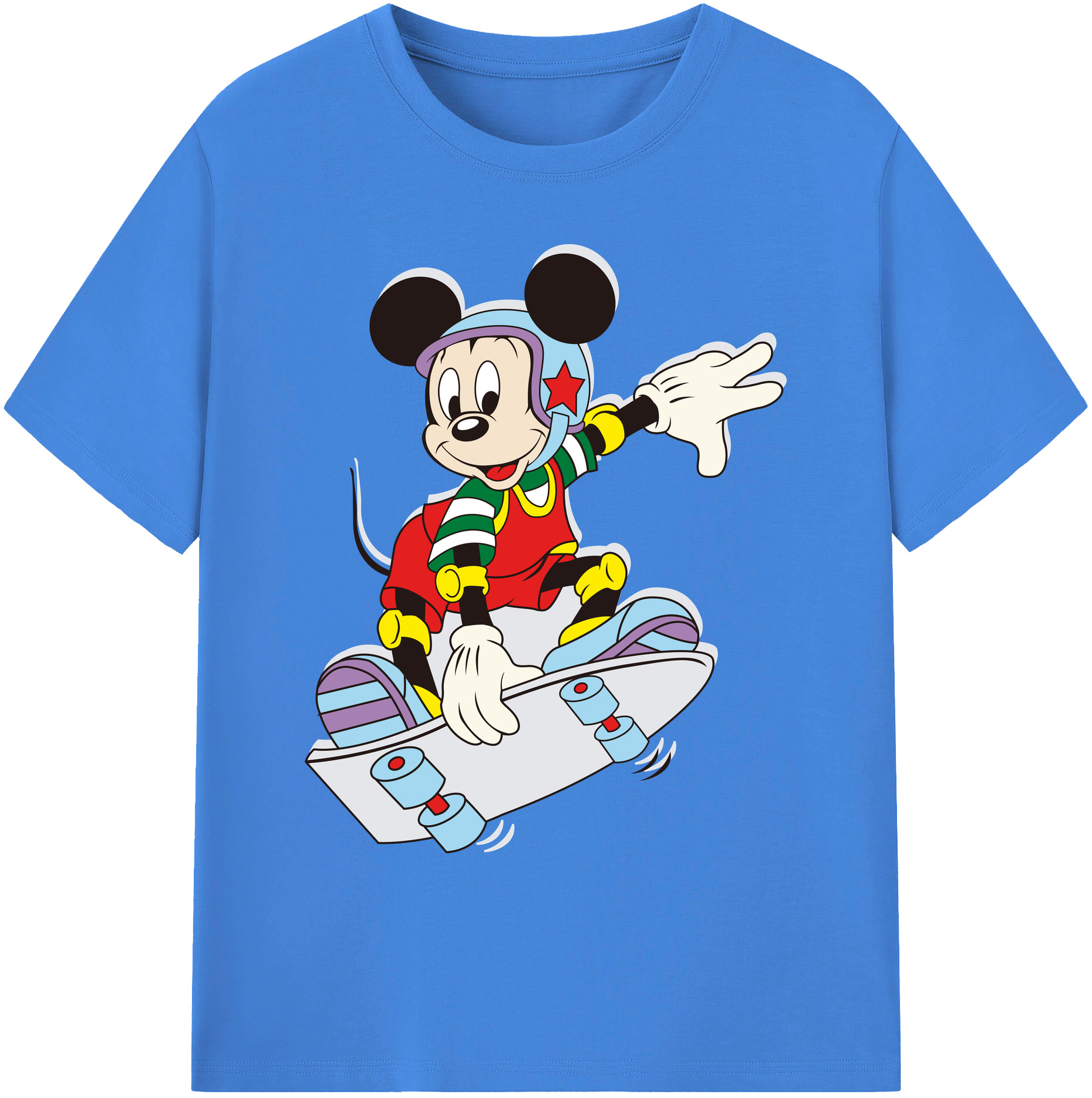ミッキーマウス Mickey Mouse 綿100％ メンズ半袖Tシャツ｜肌触りやわらか＆通気性