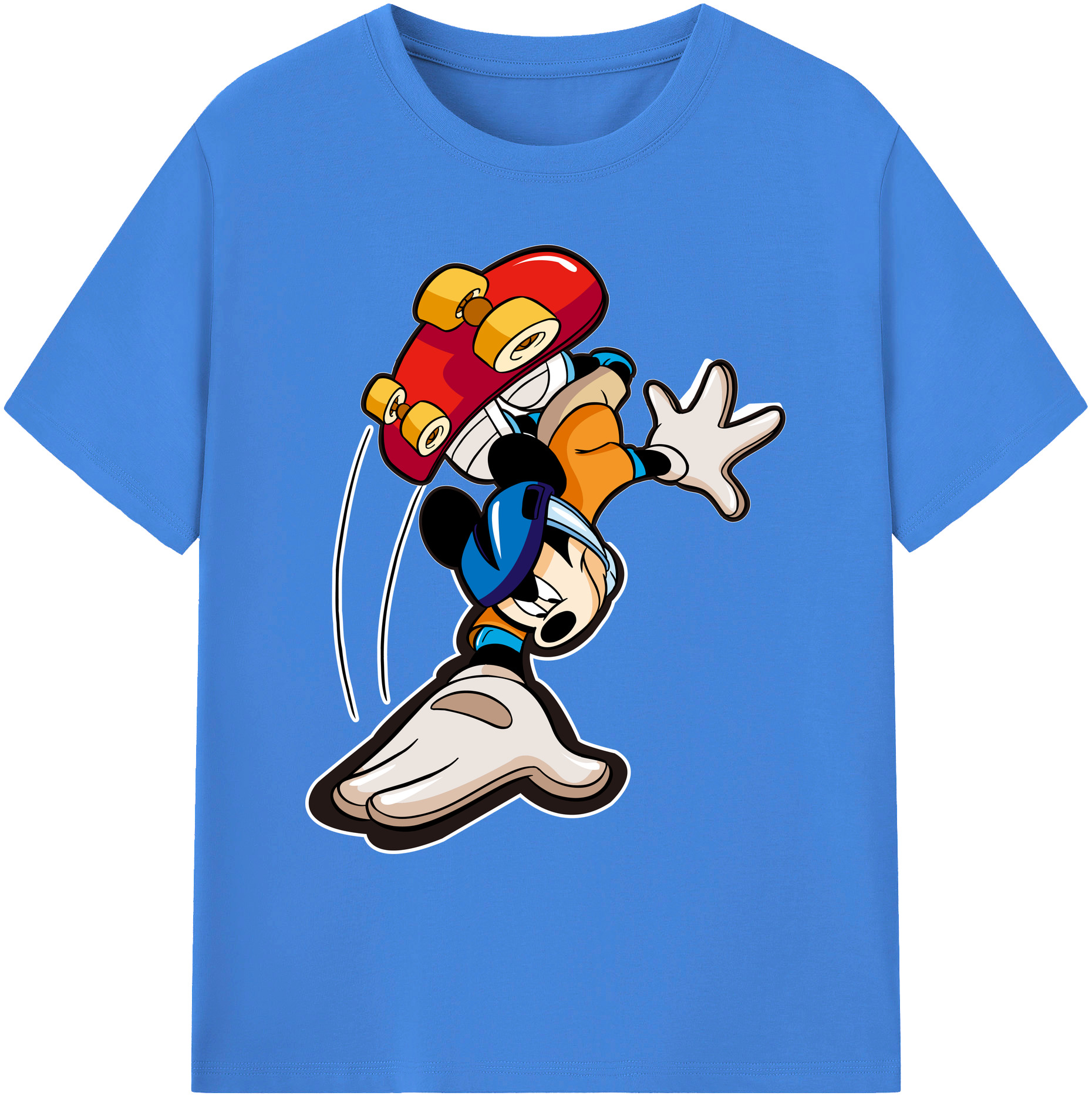 ミッキーマウス Mickey Mouse 綿100％ メンズ半袖Tシャツ｜肌触りやわらか＆通気性
