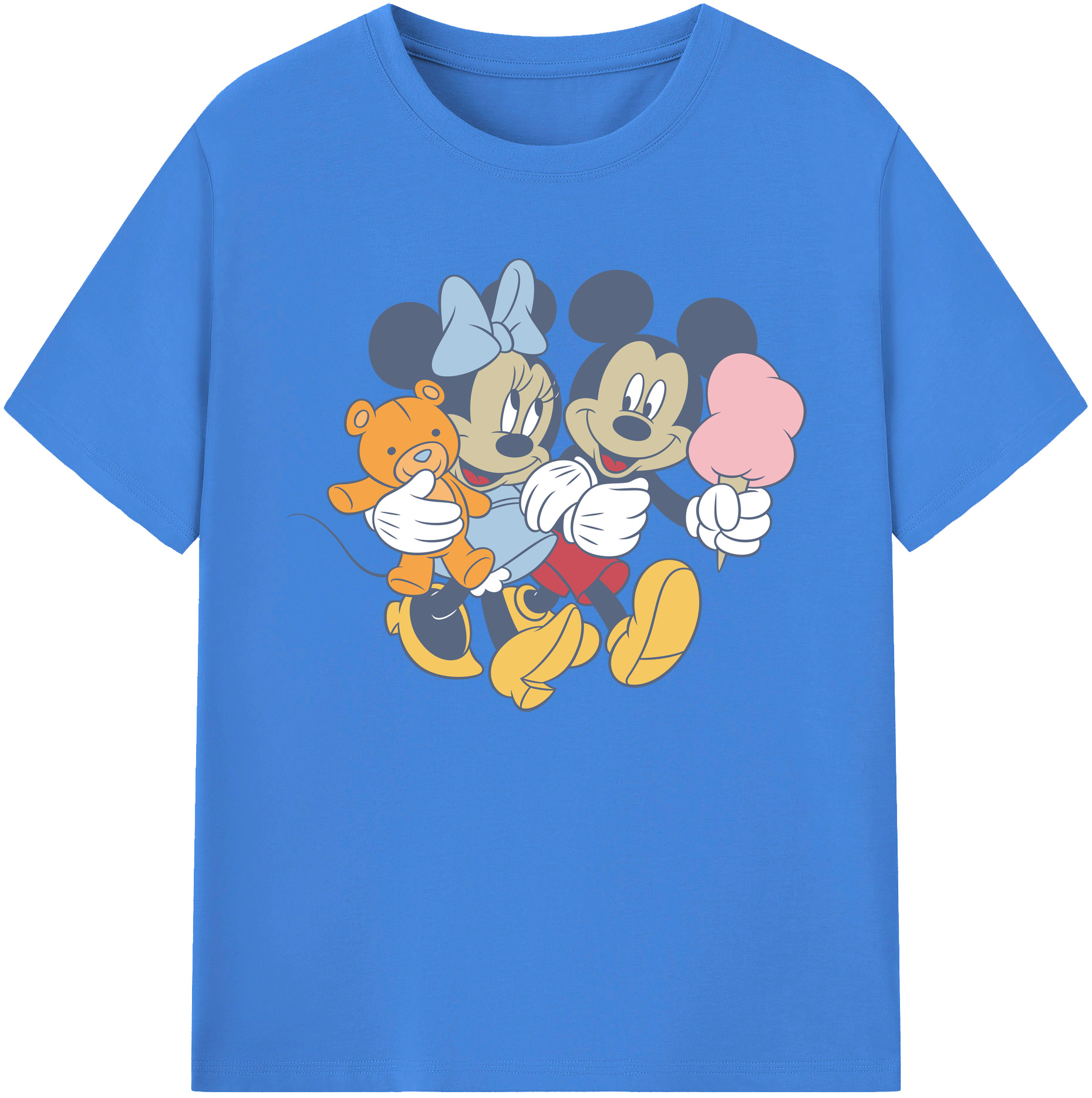 ミッキーマウス Mickey Mouse 綿100％ メンズ半袖Tシャツ｜肌触りやわらか＆通気性