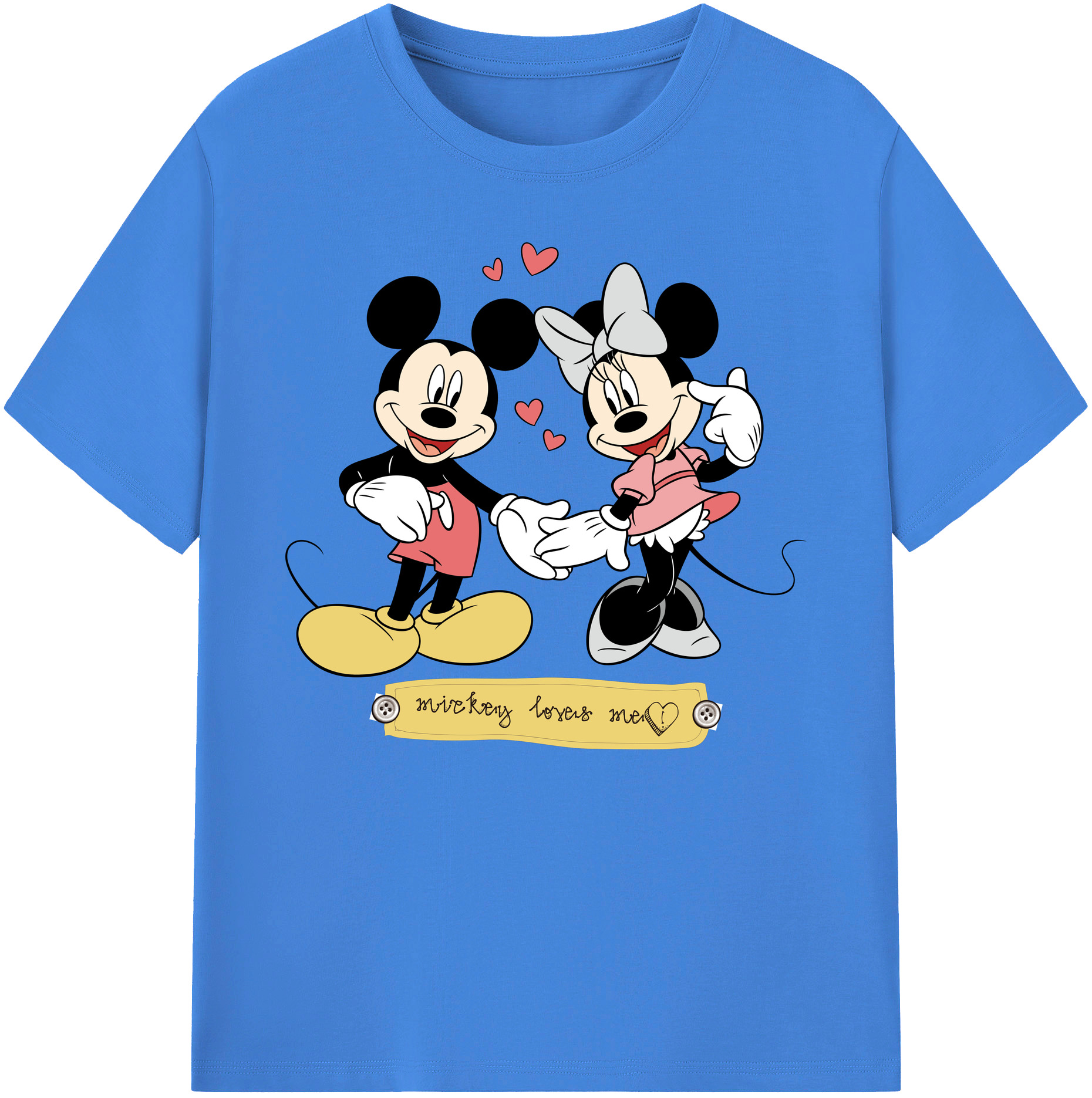 ミッキーマウス Mickey Mouse 綿100％ メンズ半袖Tシャツ｜肌触りやわらか＆通気性