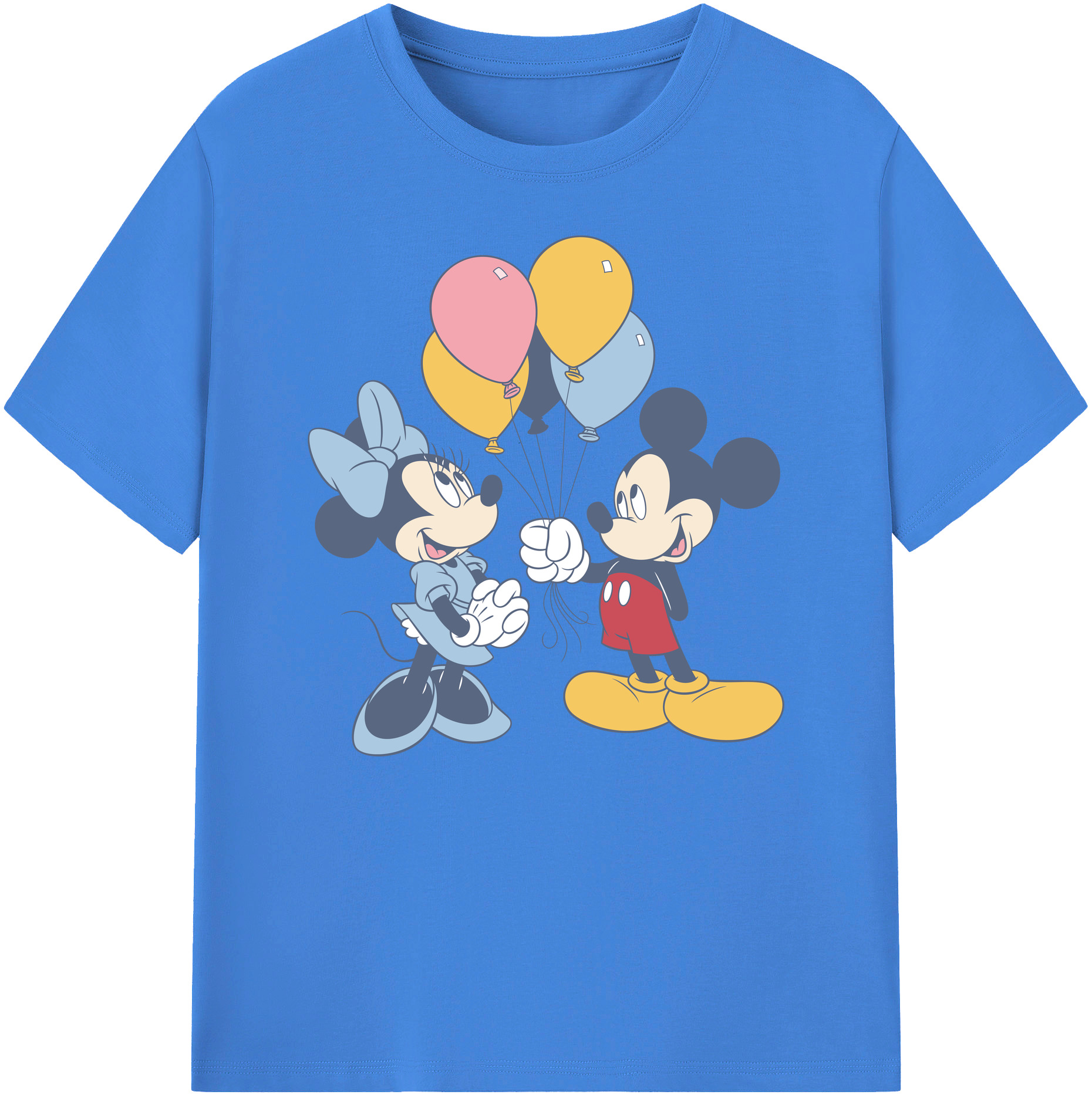 ミッキーマウス Mickey Mouse 綿100％ メンズ半袖Tシャツ｜肌触りやわらか＆通気性