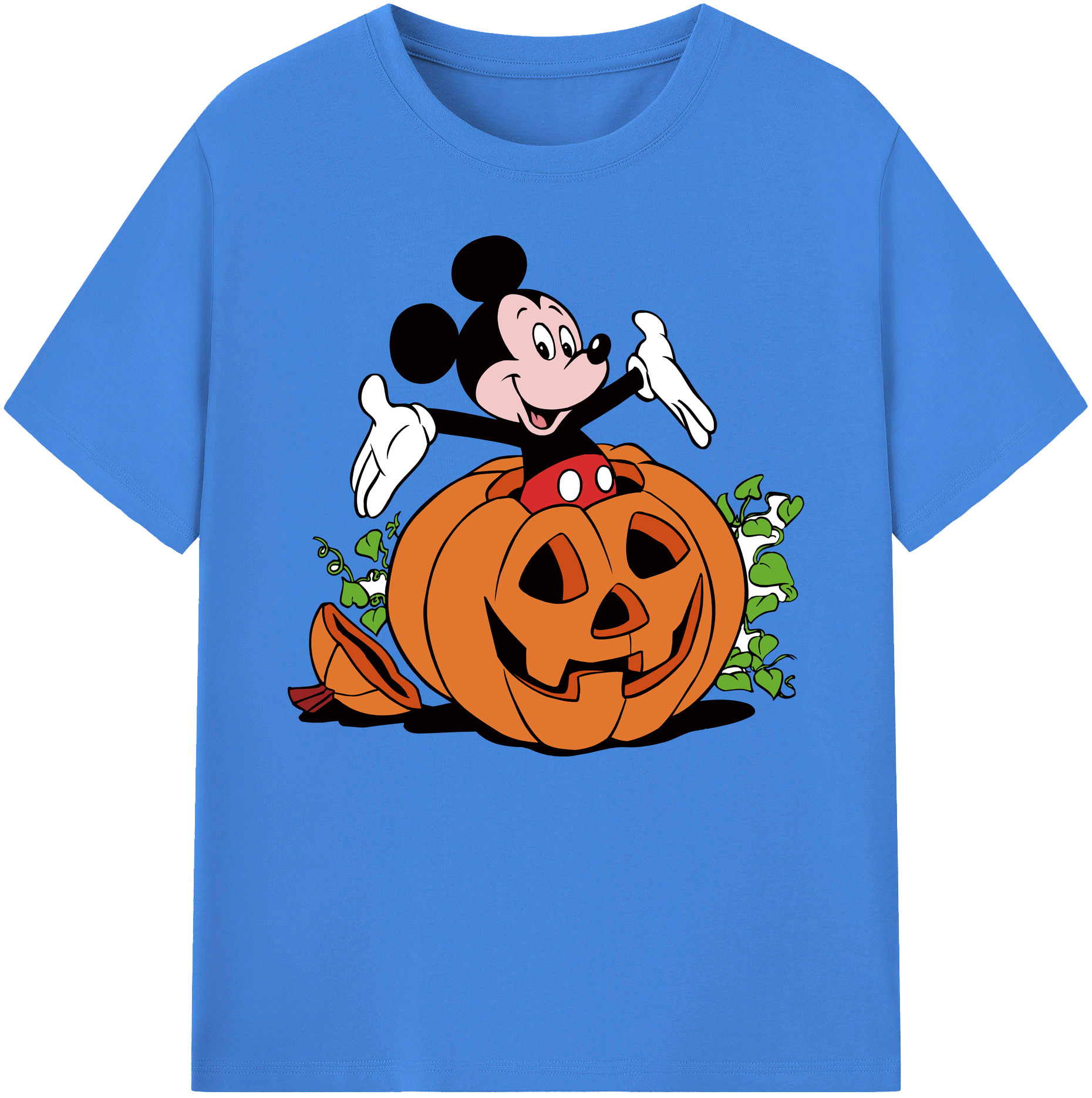 ミッキーマウス Mickey Mouse 綿100％ メンズ半袖Tシャツ｜肌触りやわらか＆通気性