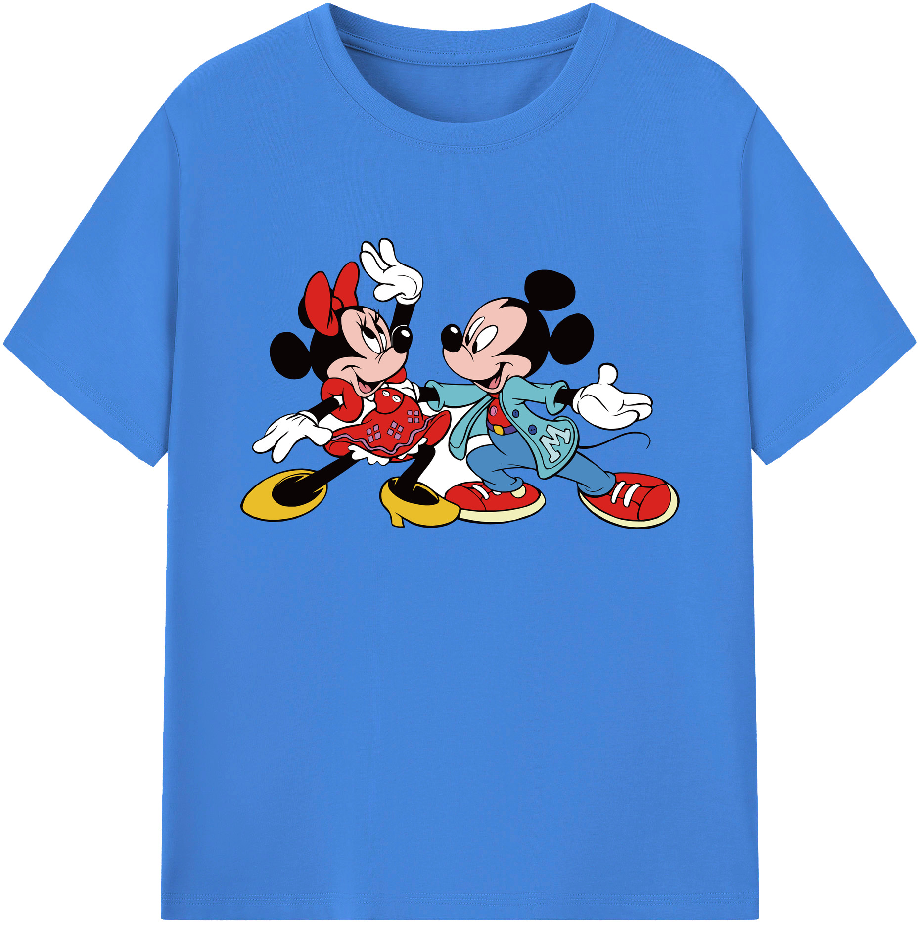 ミッキーマウス Mickey Mouse 綿100％ メンズ半袖Tシャツ｜肌触りやわらか＆通気性