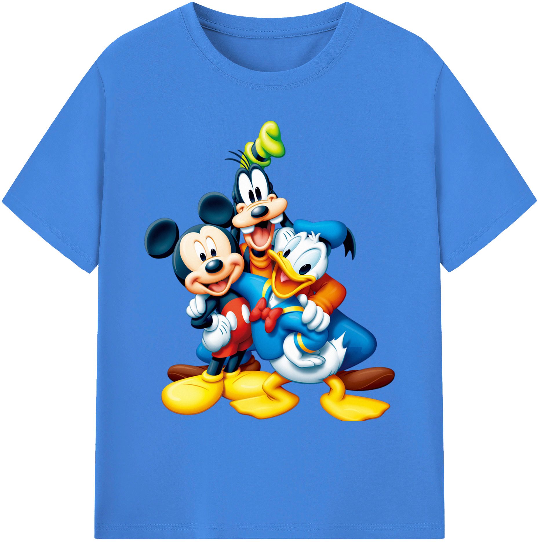 ミッキーマウス Mickey Mouse 綿100％ メンズ半袖Tシャツ｜肌触りやわらか＆通気性