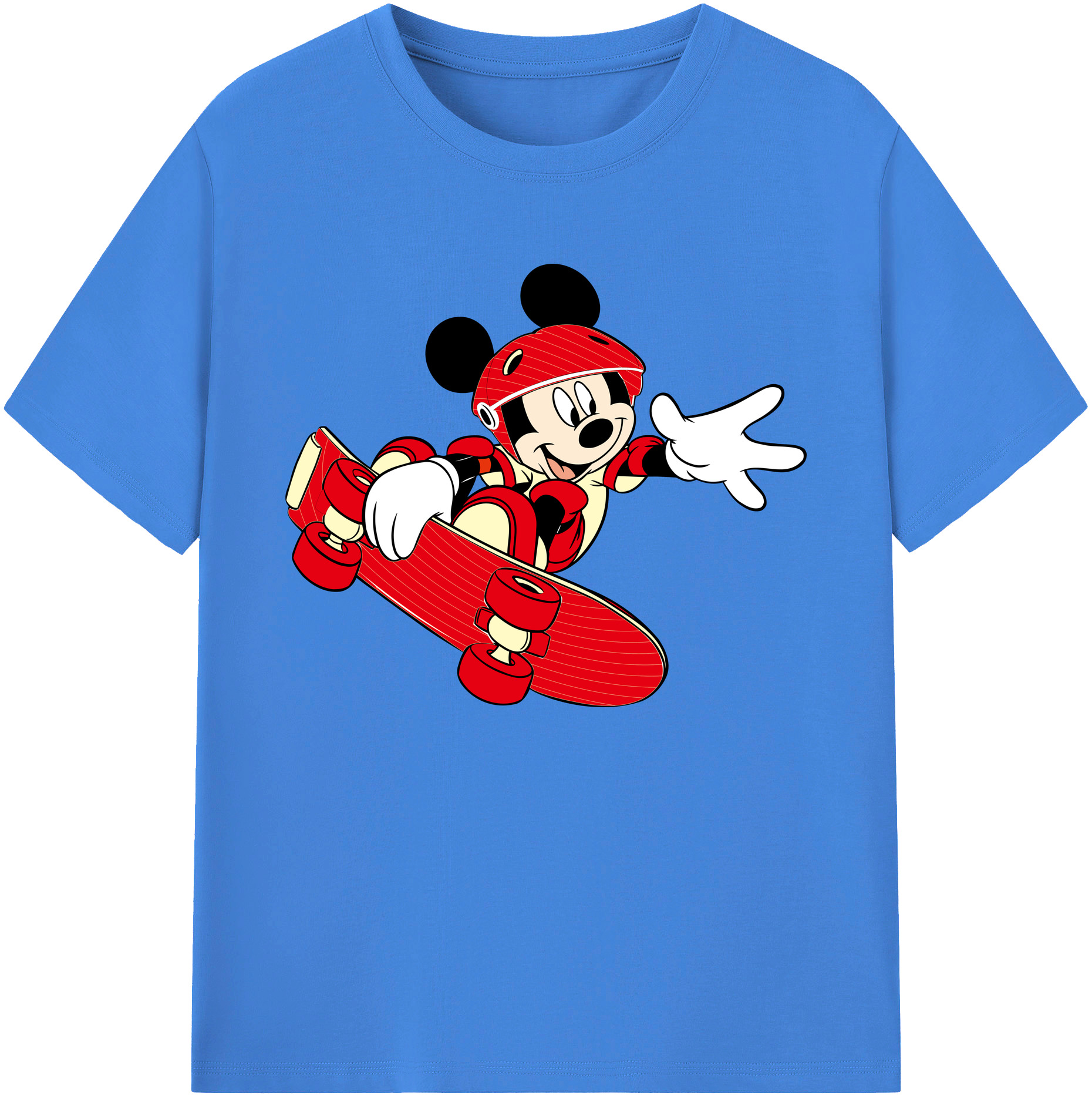 ミッキーマウス Mickey Mouse 綿100％ メンズ半袖Tシャツ｜肌触りやわらか＆通気性
