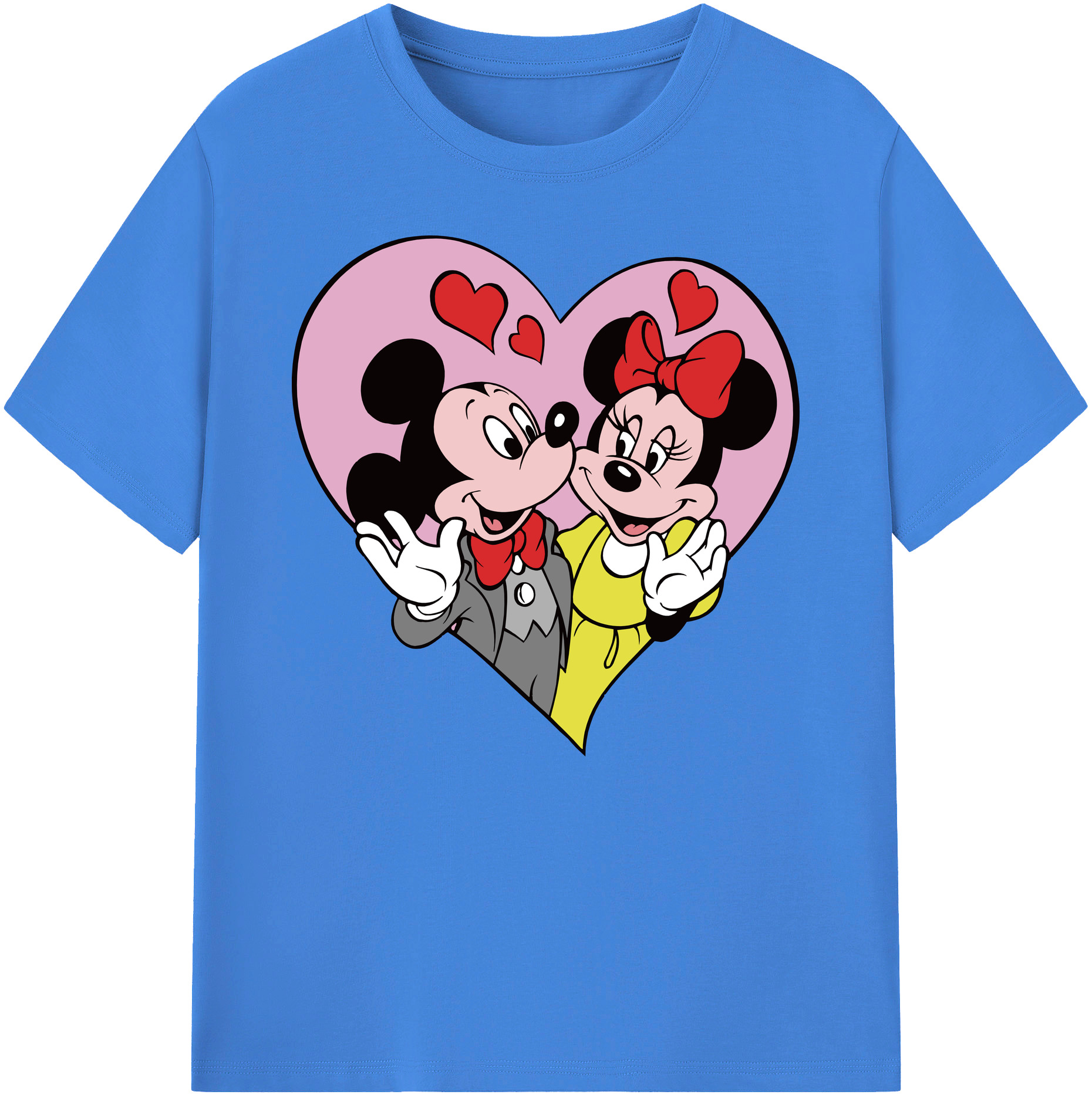 ミッキーマウス Mickey Mouse 綿100％ メンズ半袖Tシャツ｜肌触りやわらか＆通気性