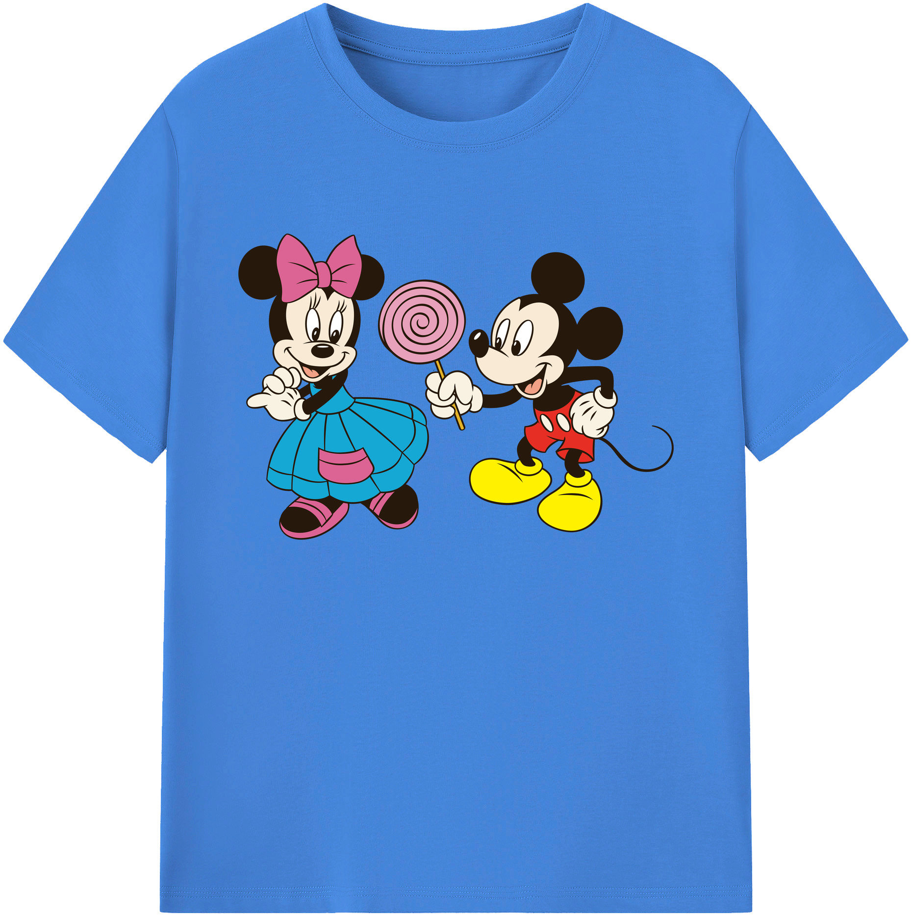 ミッキーマウス Mickey Mouse 綿100％ メンズ半袖Tシャツ｜肌触りやわらか＆通気性