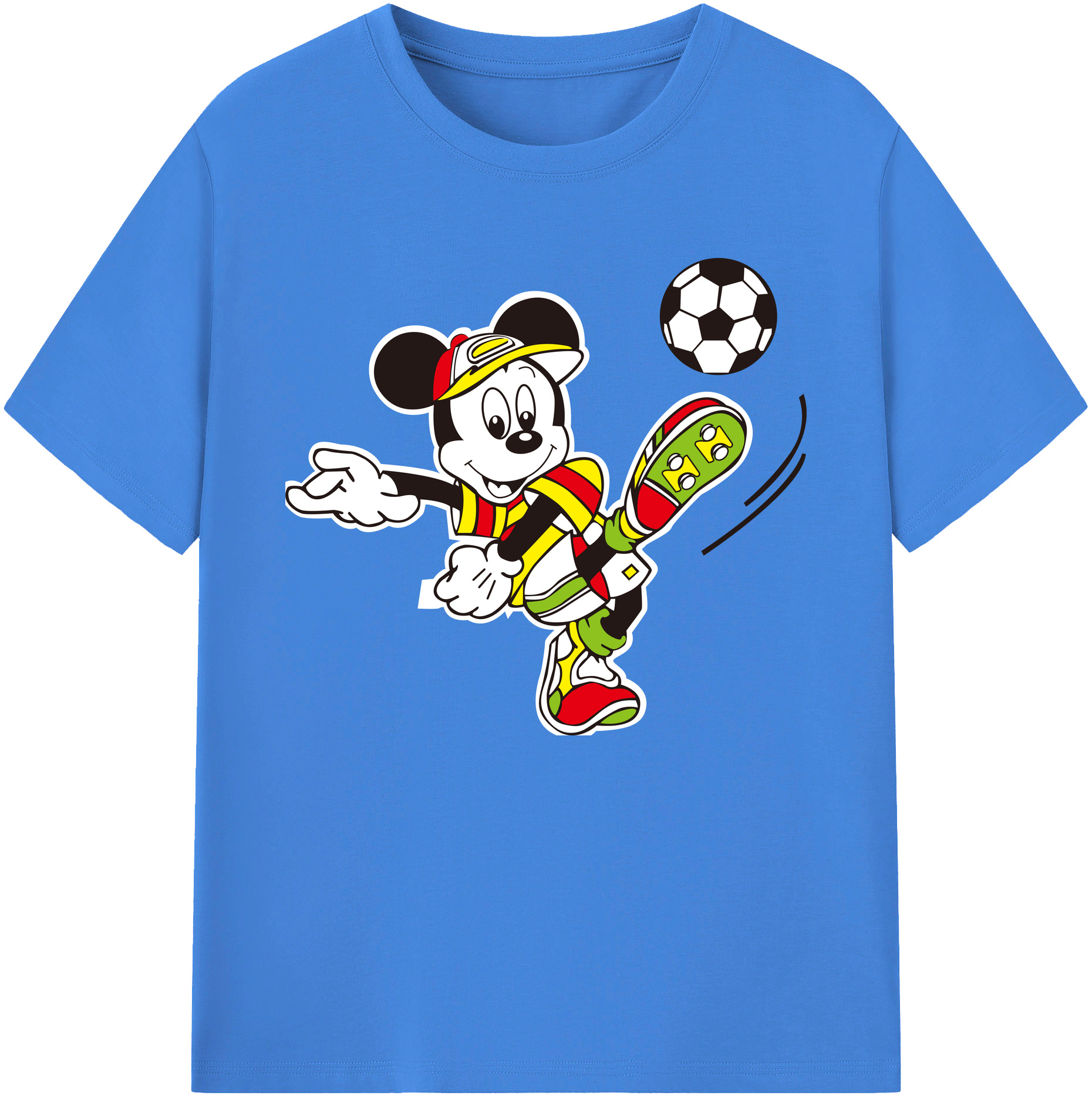 ミッキーマウス Mickey Mouse 綿100％ メンズ半袖Tシャツ｜肌触りやわらか＆通気性
