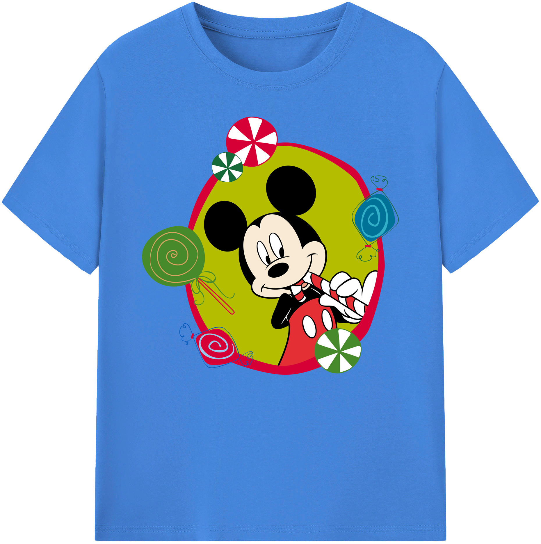 ミッキーマウス Mickey Mouse 綿100％ メンズ半袖Tシャツ｜肌触りやわらか＆通気性