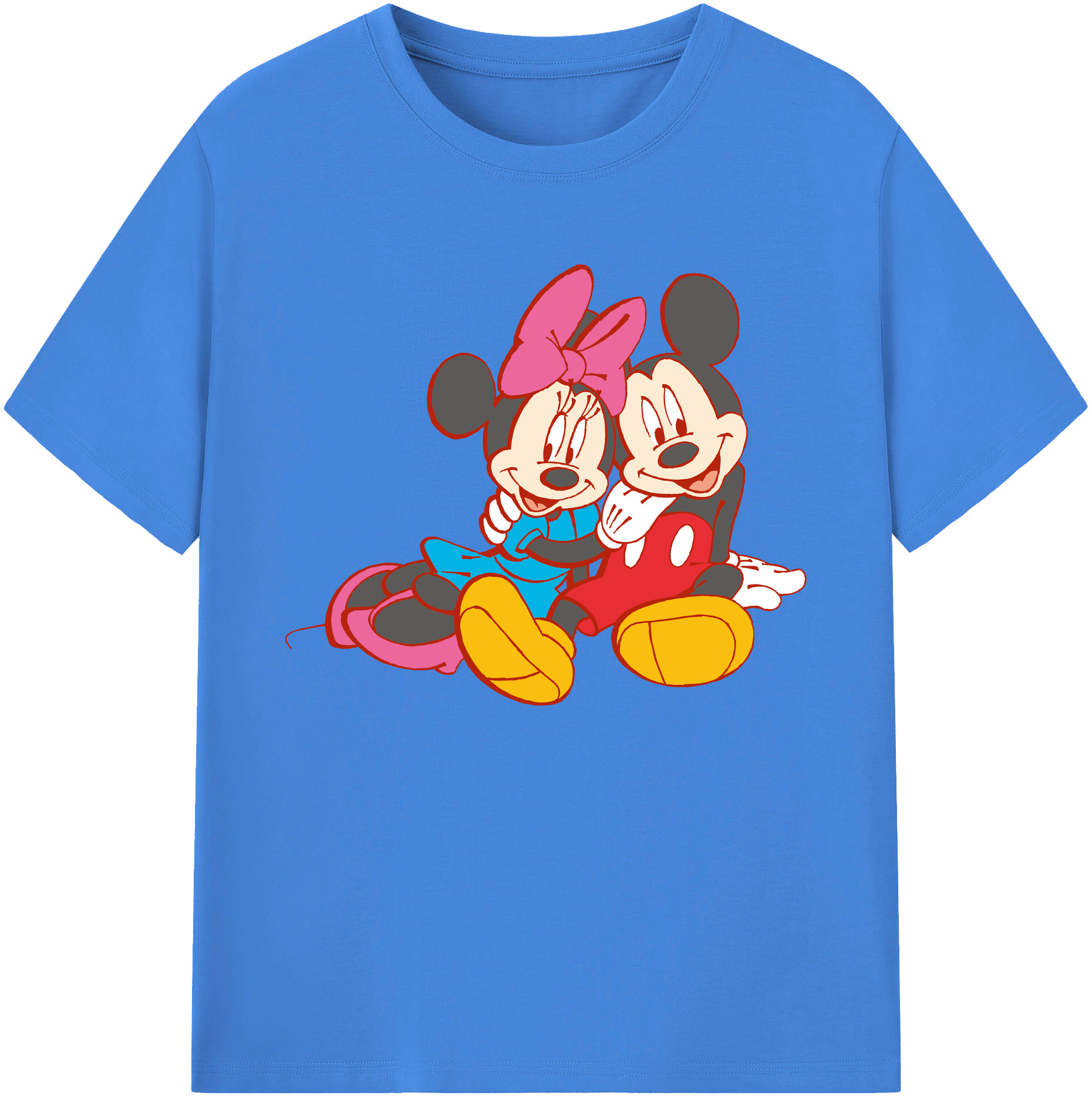 ミッキーマウス Mickey Mouse 綿100％ メンズ半袖Tシャツ｜肌触りやわらか＆通気性