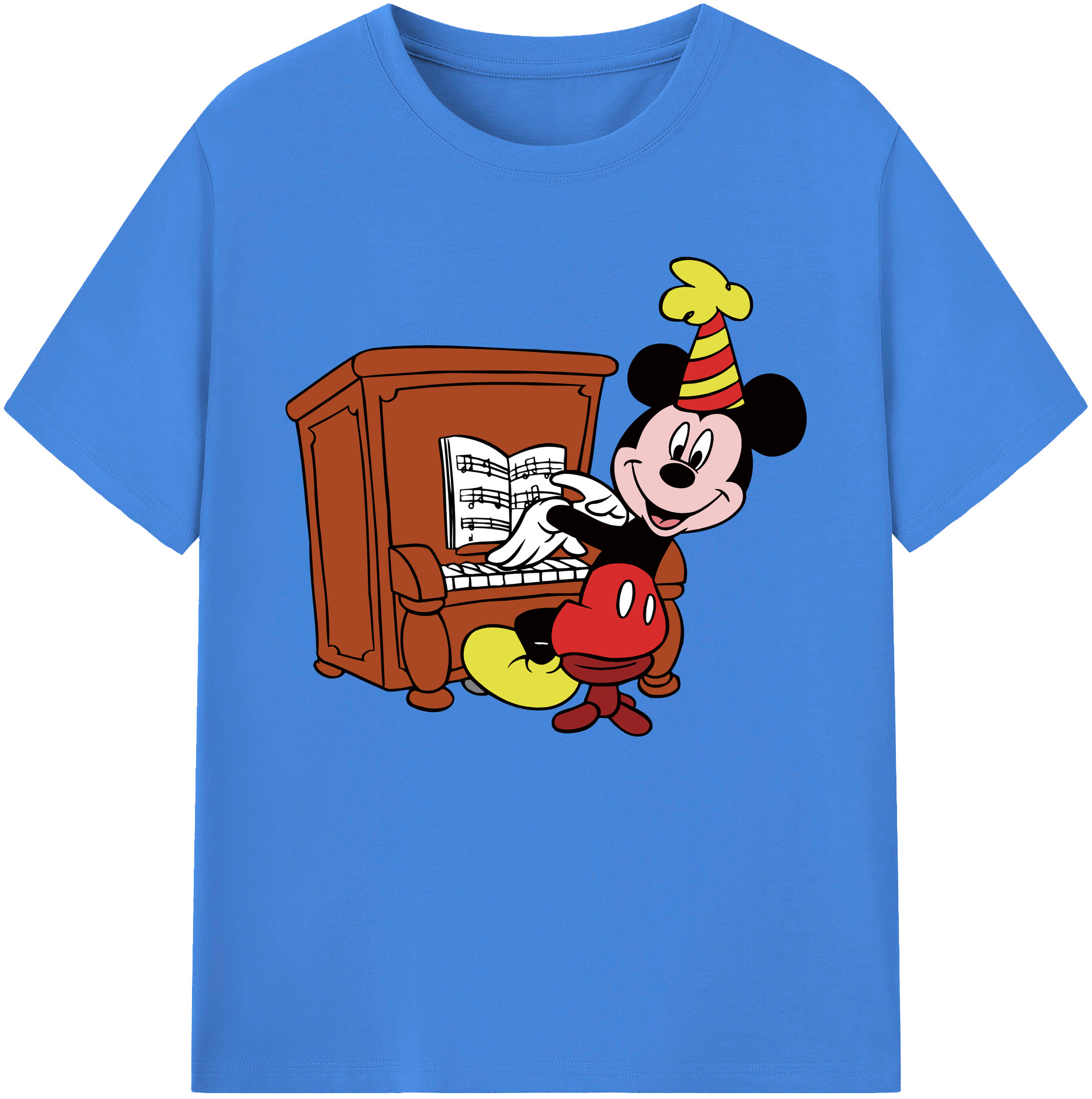 ミッキーマウス Mickey Mouse 綿100％ メンズ半袖Tシャツ｜肌触りやわらか＆通気性