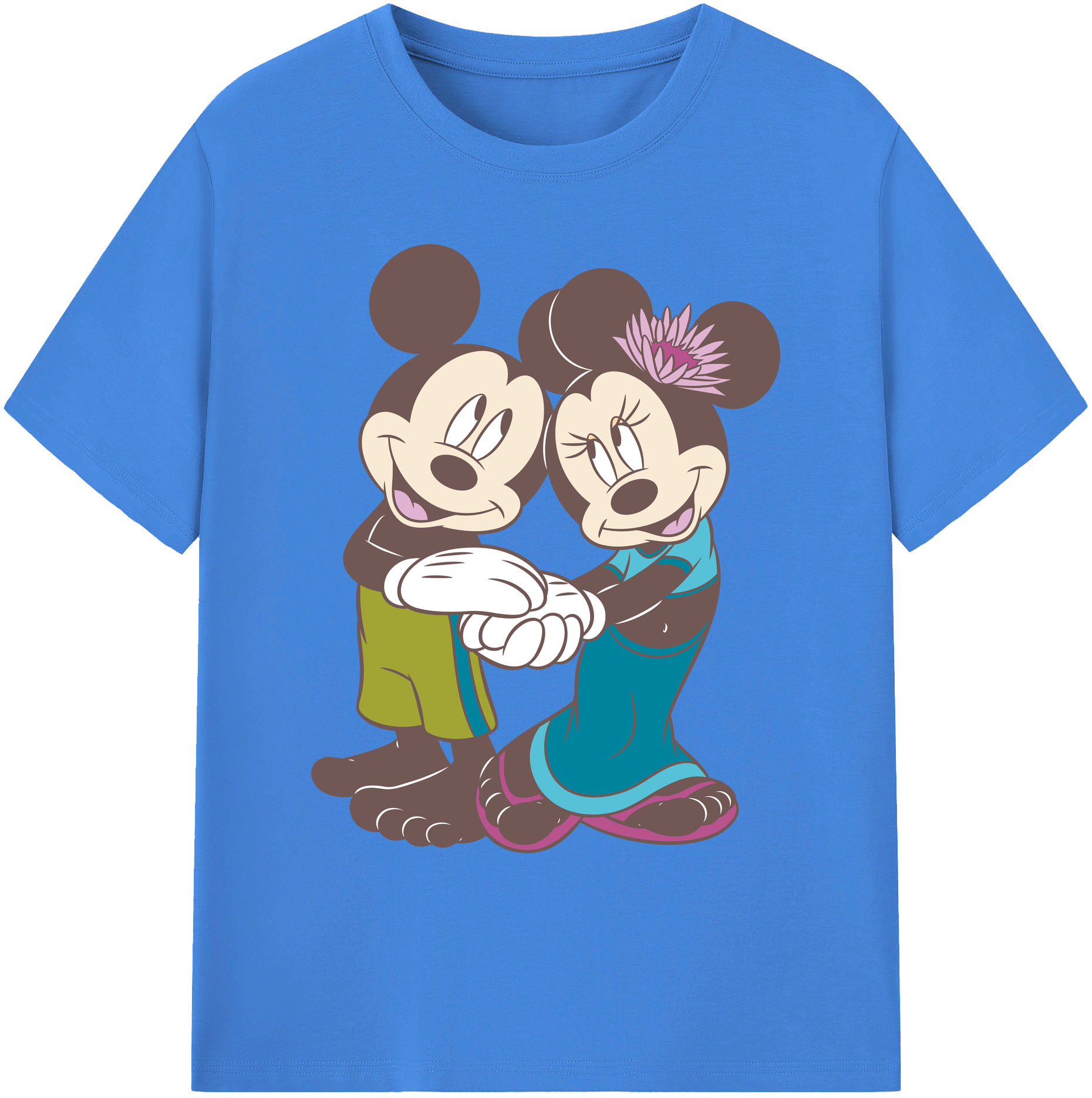 ミッキーマウス Mickey Mouse 綿100％ メンズ半袖Tシャツ｜肌触りやわらか＆通気性