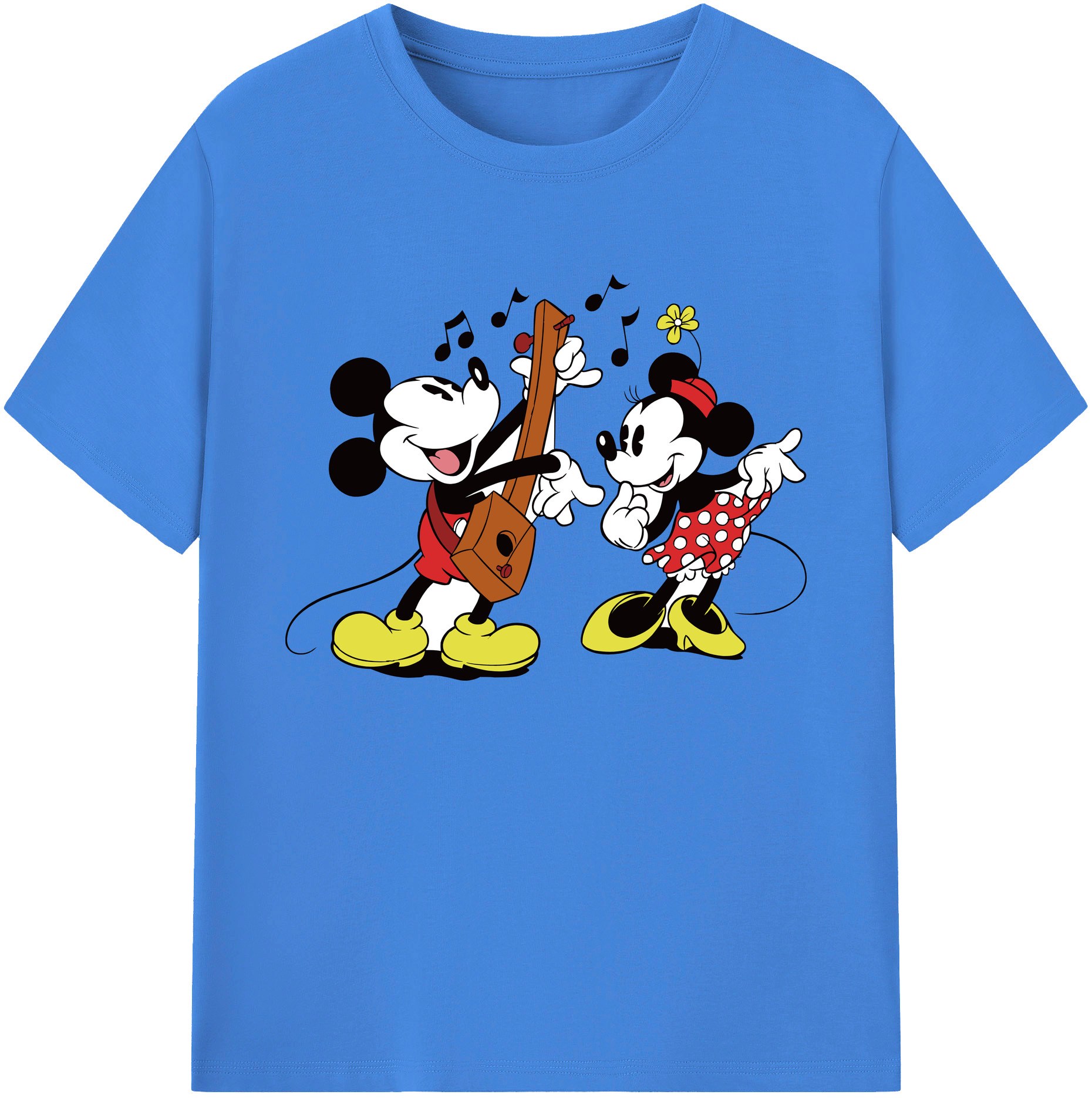 ミッキーマウス Mickey Mouse 綿100％ メンズ半袖Tシャツ｜肌触りやわらか＆通気性