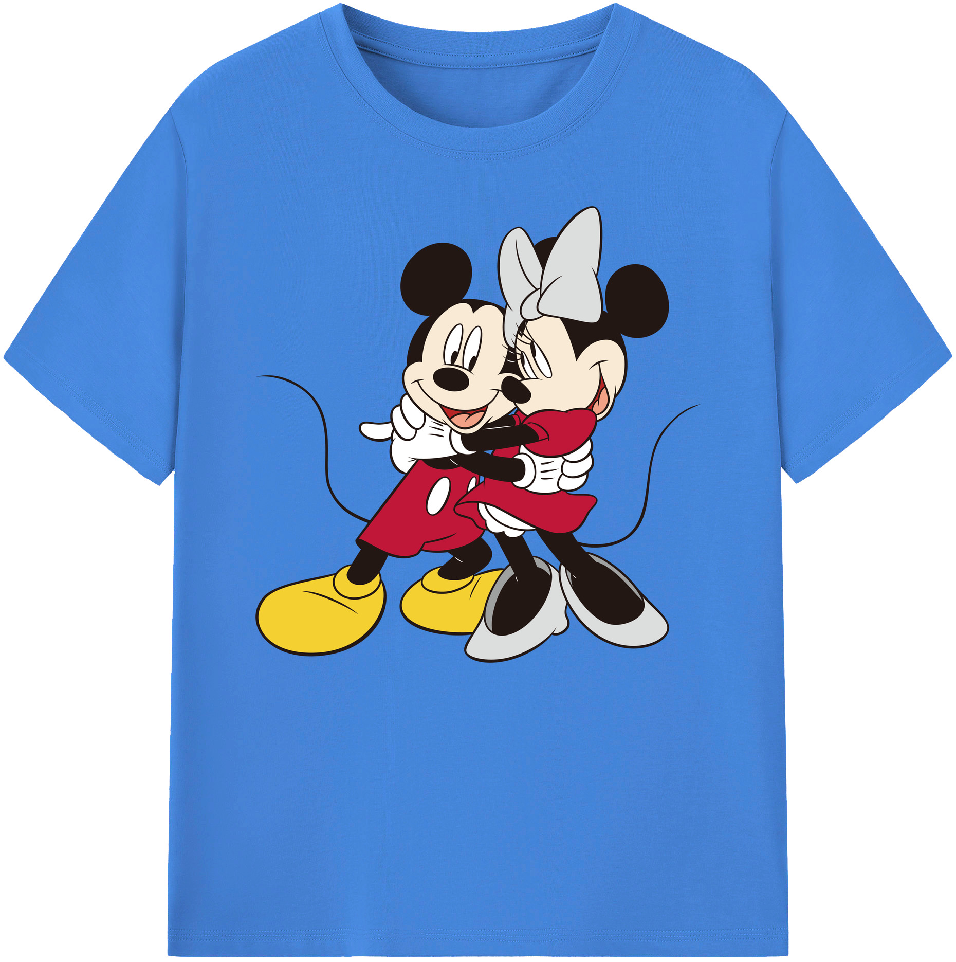 ミッキーマウス Mickey Mouse 綿100％ メンズ半袖Tシャツ｜肌触りやわらか＆通気性