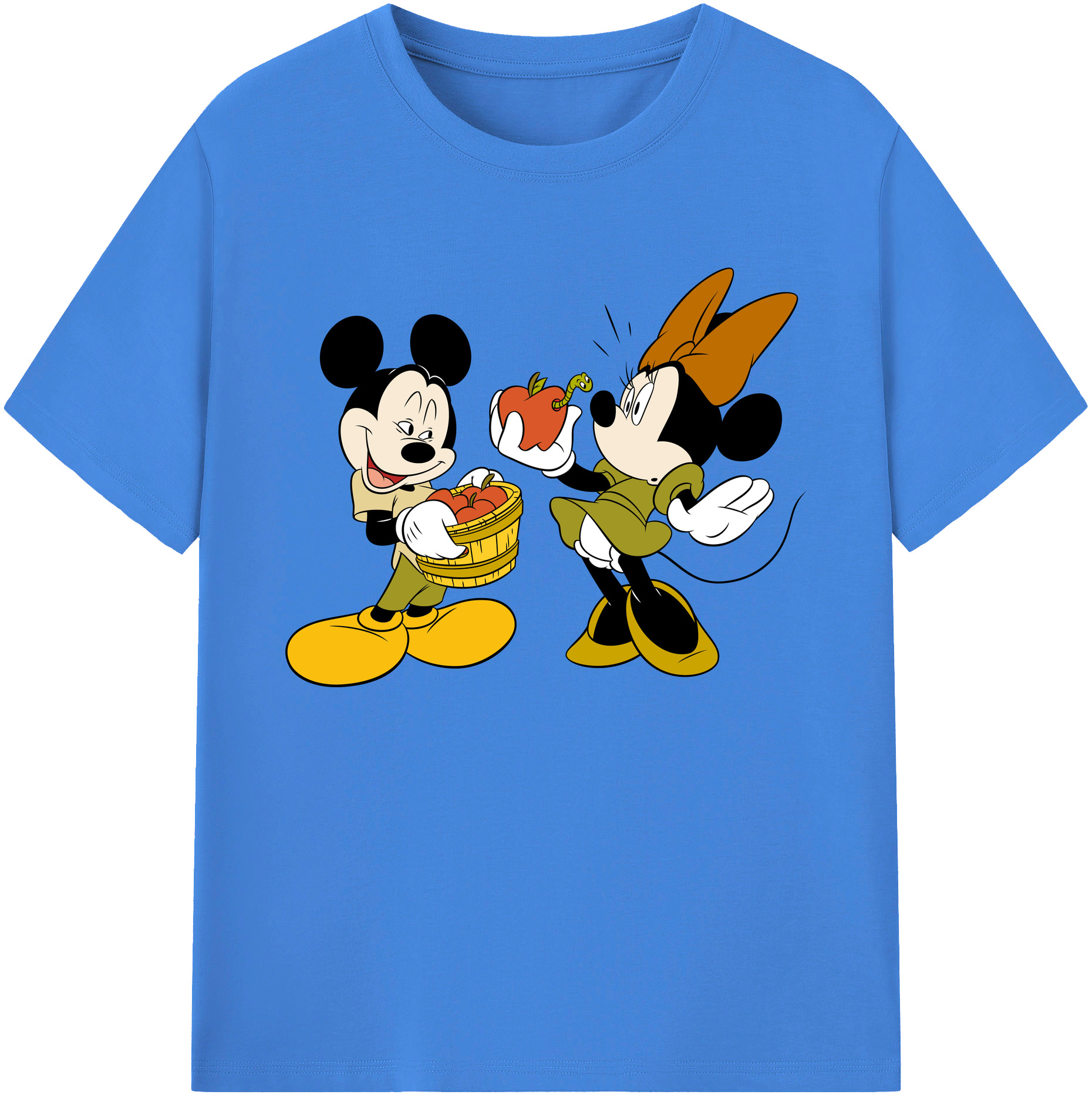 ミッキーマウス Mickey Mouse 綿100％ メンズ半袖Tシャツ｜肌触りやわらか＆通気性