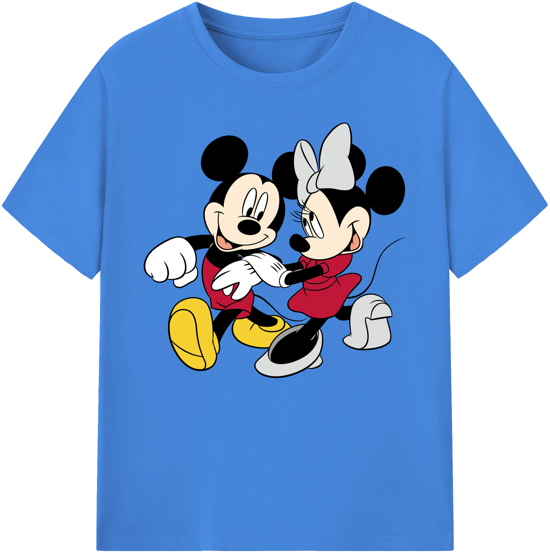ミッキーマウス Mickey Mouse 綿100％ メンズ半袖Tシャツ｜肌触りやわらか＆通気性