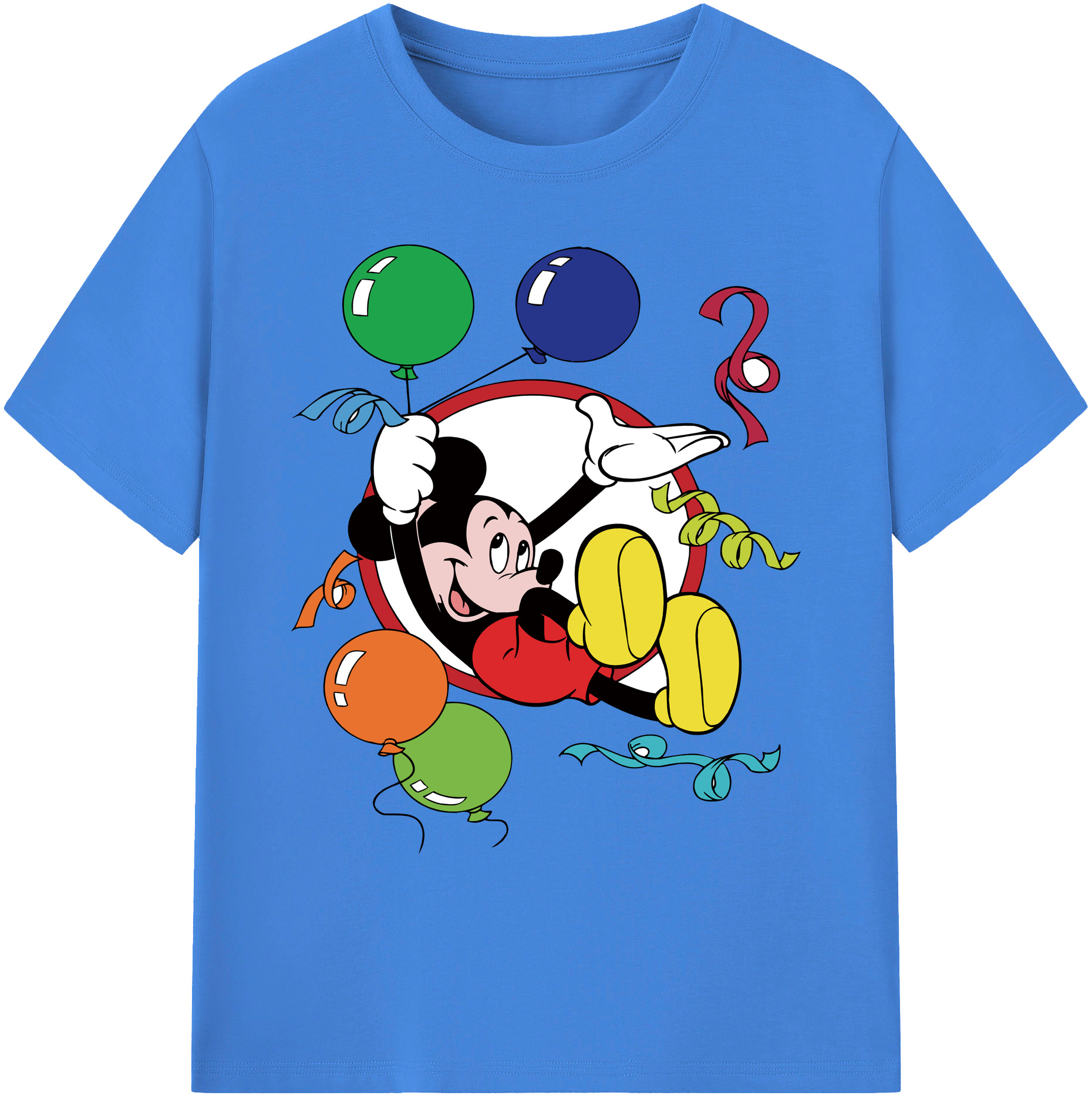 ミッキーマウス Mickey Mouse 綿100％ メンズ半袖Tシャツ｜肌触りやわらか＆通気性