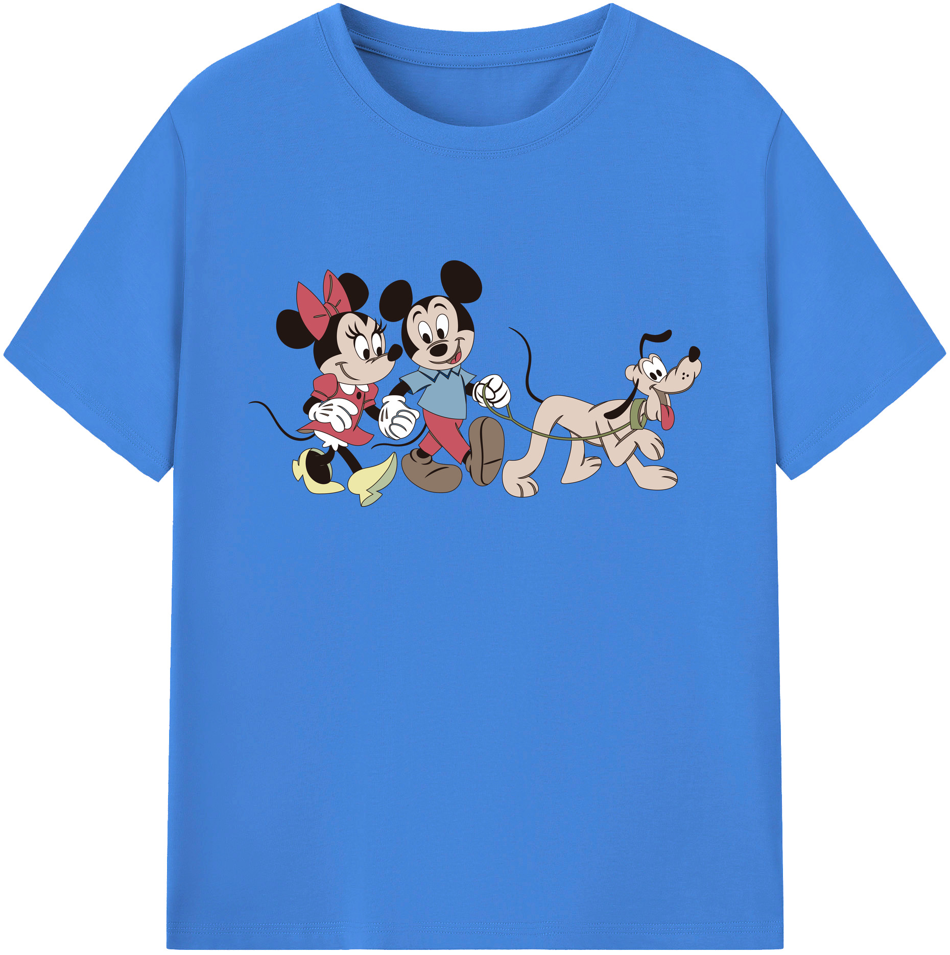 ミッキーマウス Mickey Mouse 綿100％ メンズ半袖Tシャツ｜肌触りやわらか＆通気性