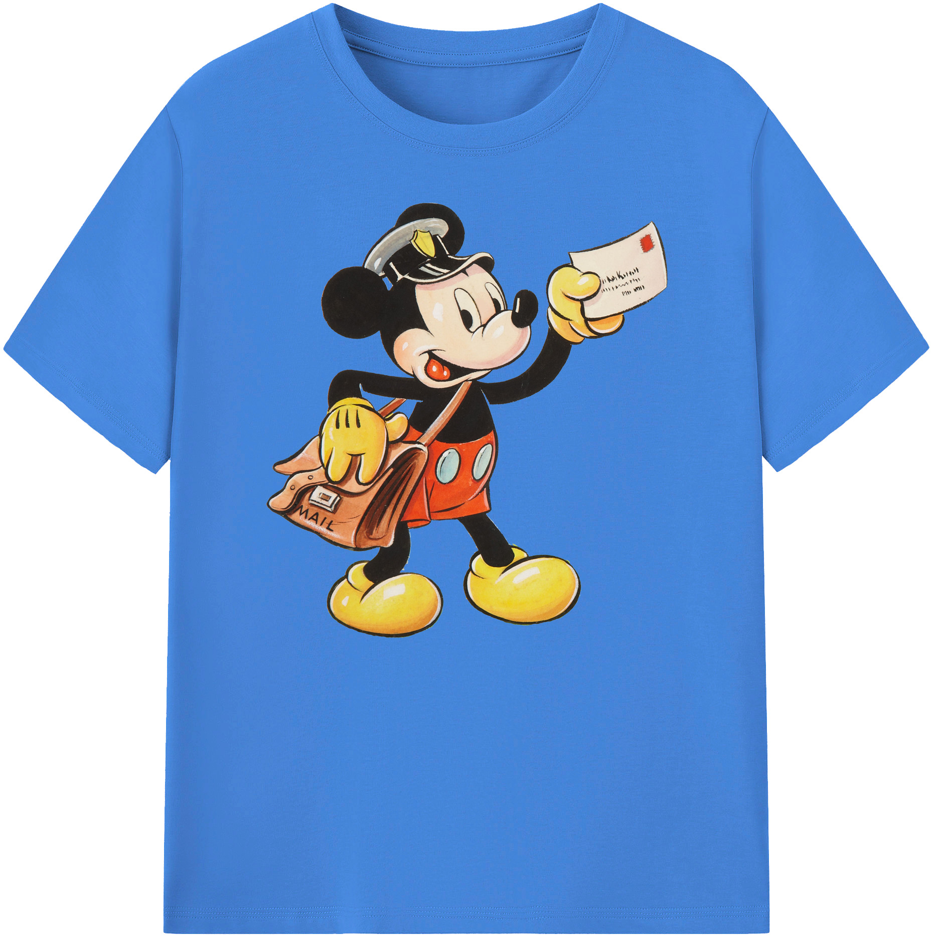 ミッキーマウス Mickey Mouse 綿100％ メンズ半袖Tシャツ｜肌触りやわらか＆通気性