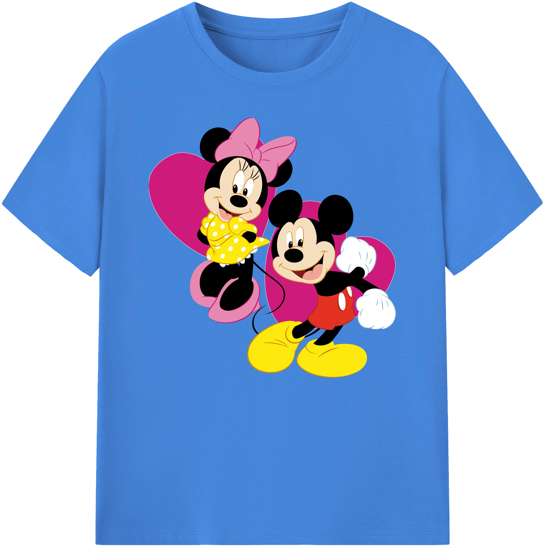 ミッキーマウス Mickey Mouse 綿100％ メンズ半袖Tシャツ｜肌触りやわらか＆通気性