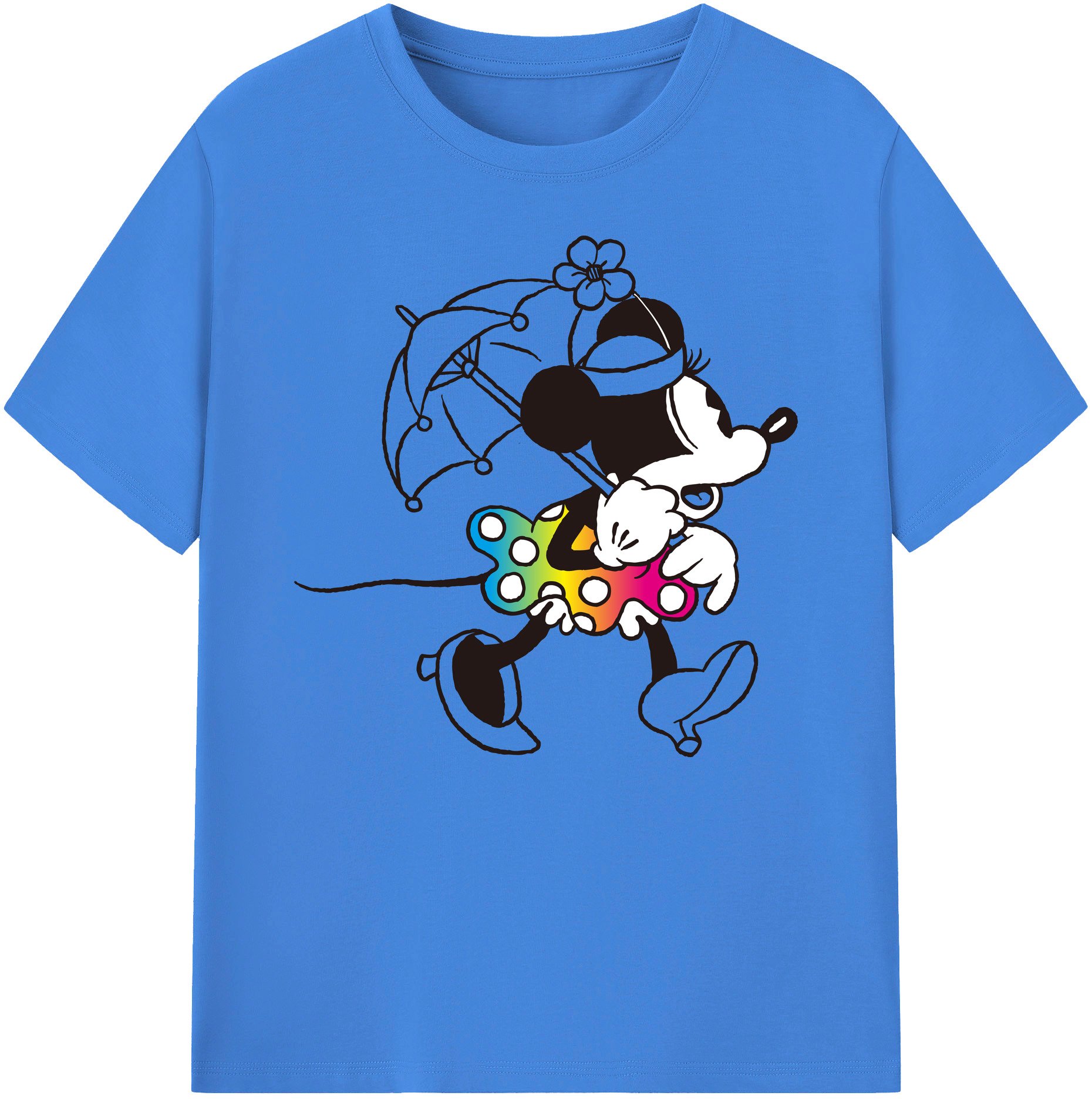 ミッキーマウス Mickey Mouse 綿100％ メンズ半袖Tシャツ｜肌触りやわらか＆通気性