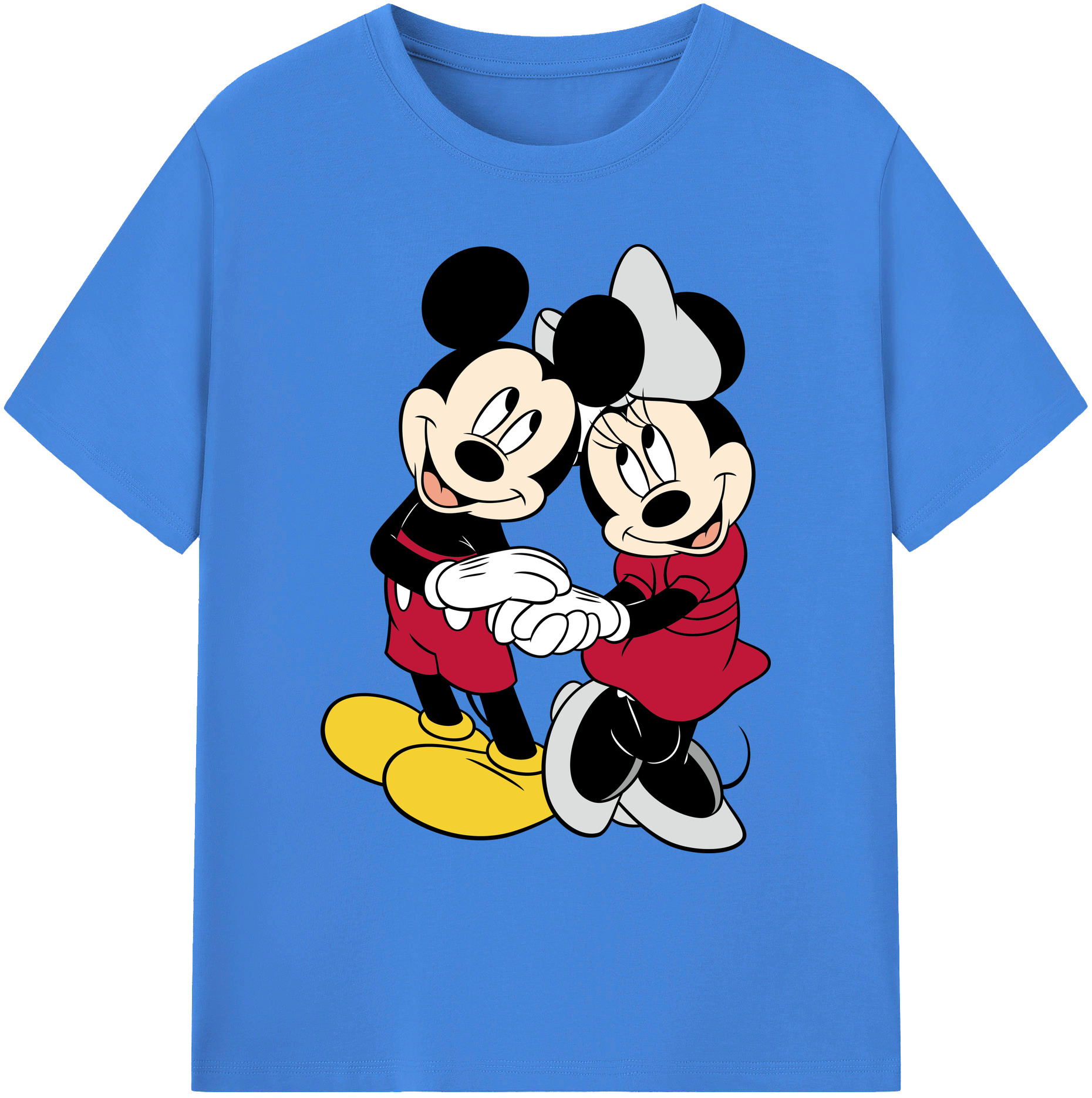 ミッキーマウス Mickey Mouse 綿100％ メンズ半袖Tシャツ｜肌触りやわらか＆通気性