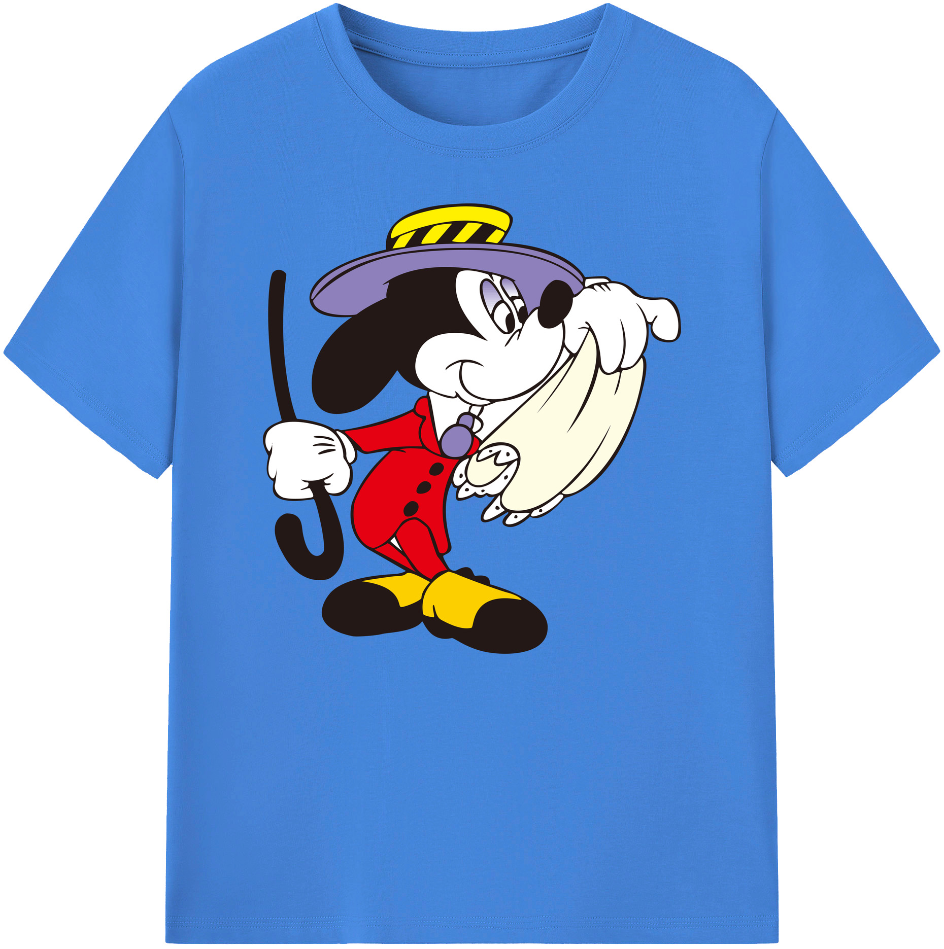 ミッキーマウス Mickey Mouse 綿100％ メンズ半袖Tシャツ｜肌触りやわらか＆通気性
