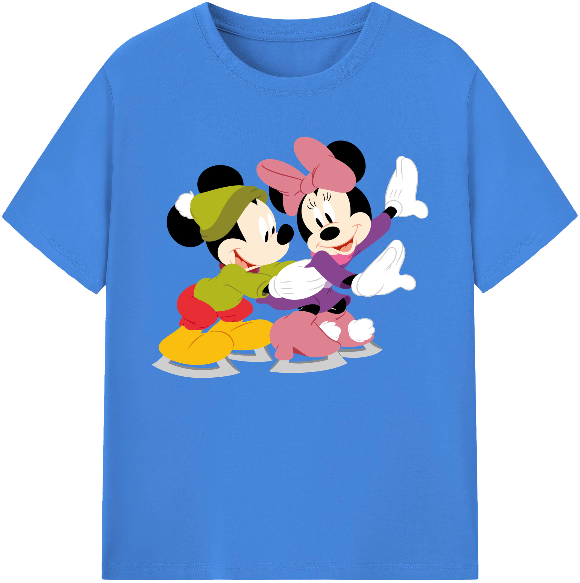 ミッキーマウス Mickey Mouse 綿100％ メンズ半袖Tシャツ｜肌触りやわらか＆通気性