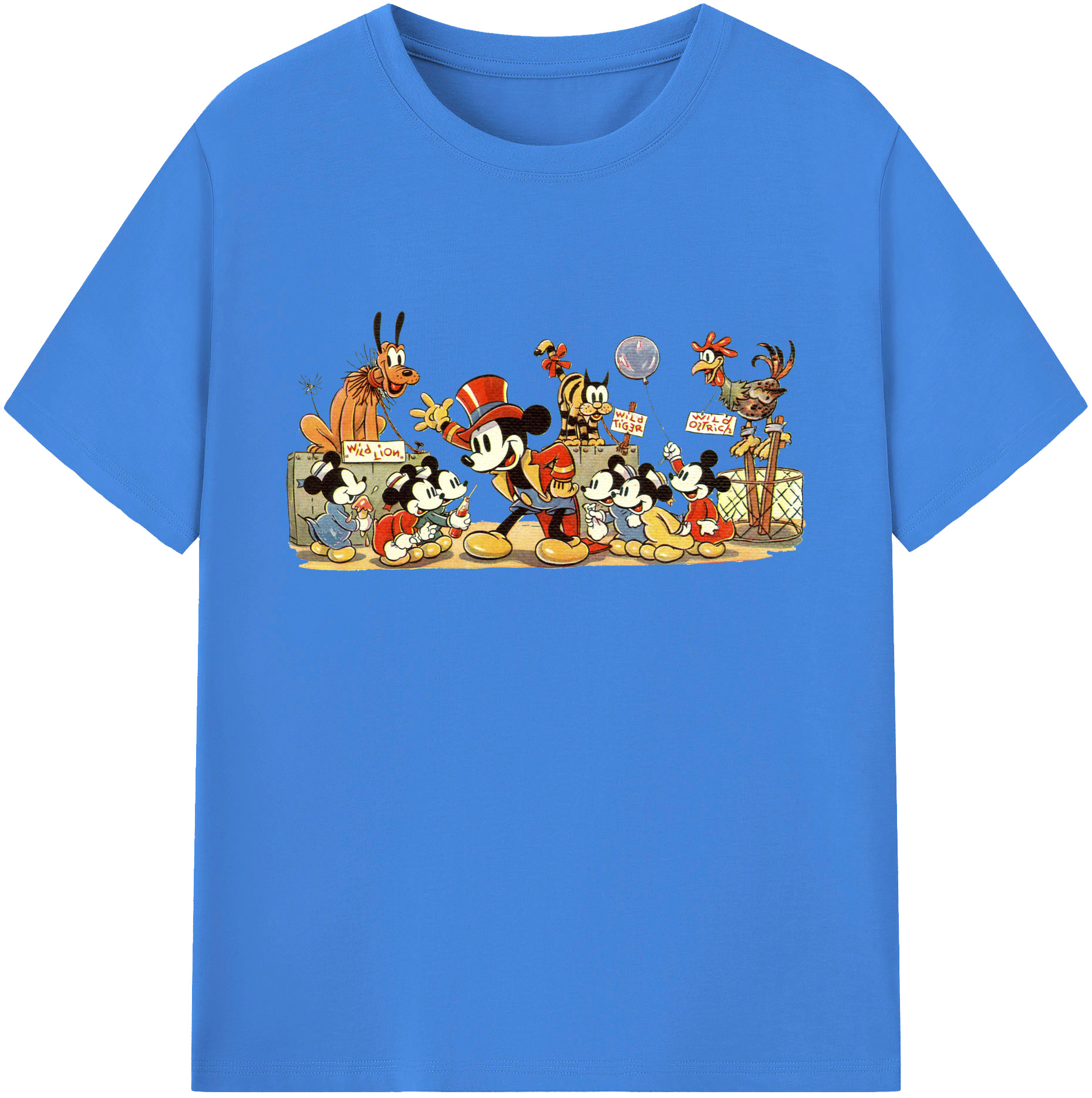 ミッキーマウス Mickey Mouse 綿100％ メンズ半袖Tシャツ｜肌触りやわらか＆通気性