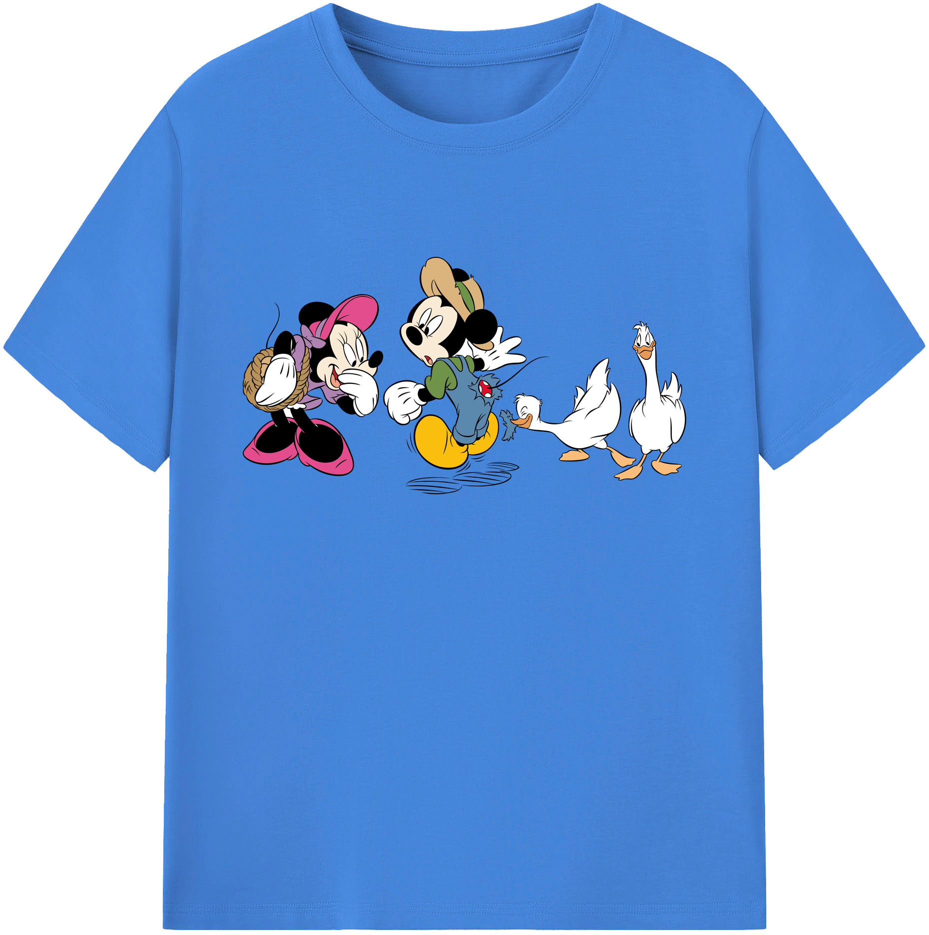 ミッキーマウス Mickey Mouse 綿100％ メンズ半袖Tシャツ｜肌触りやわらか＆通気性