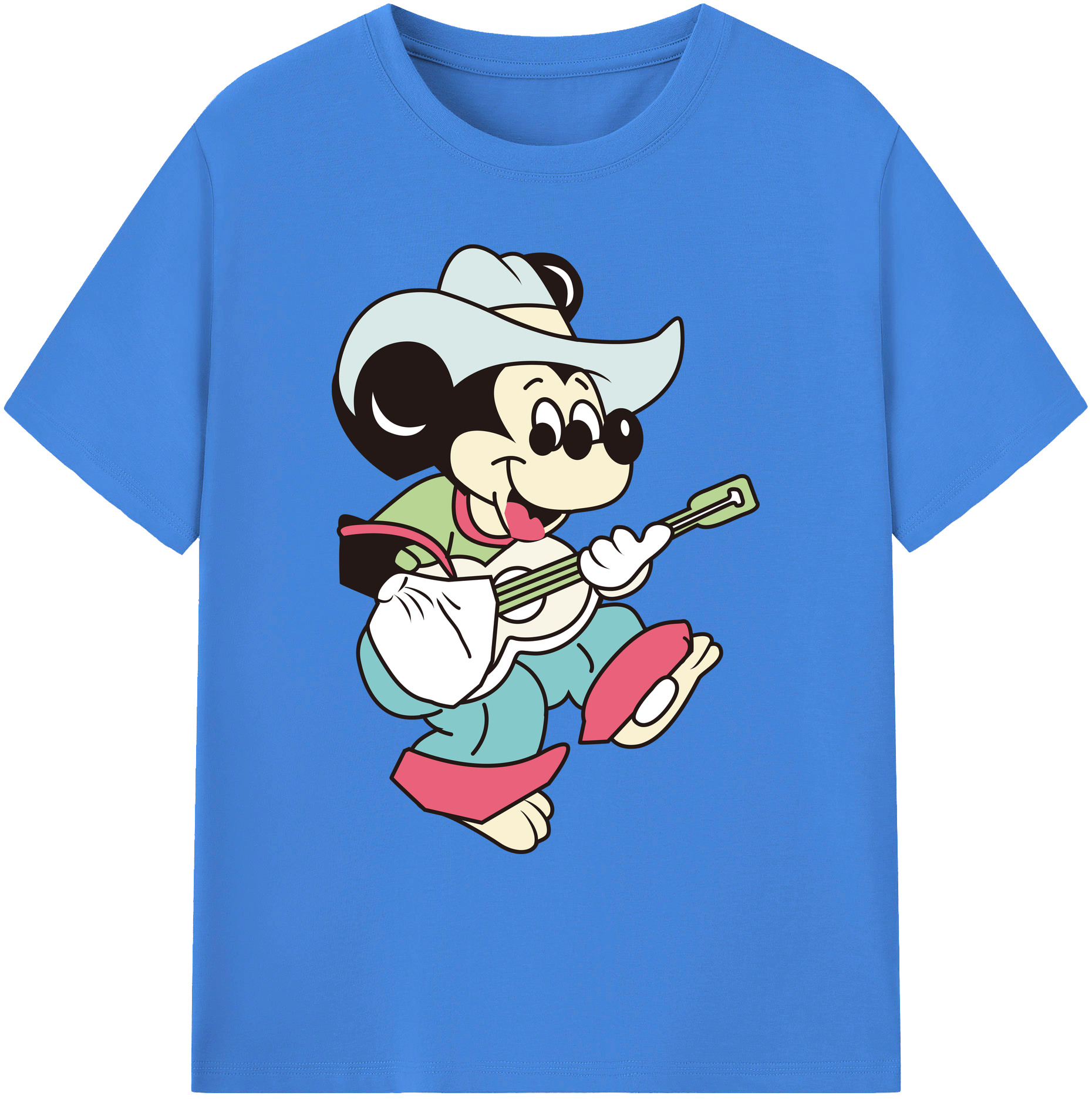 ミッキーマウス Mickey Mouse 綿100％ メンズ半袖Tシャツ｜肌触りやわらか＆通気性
