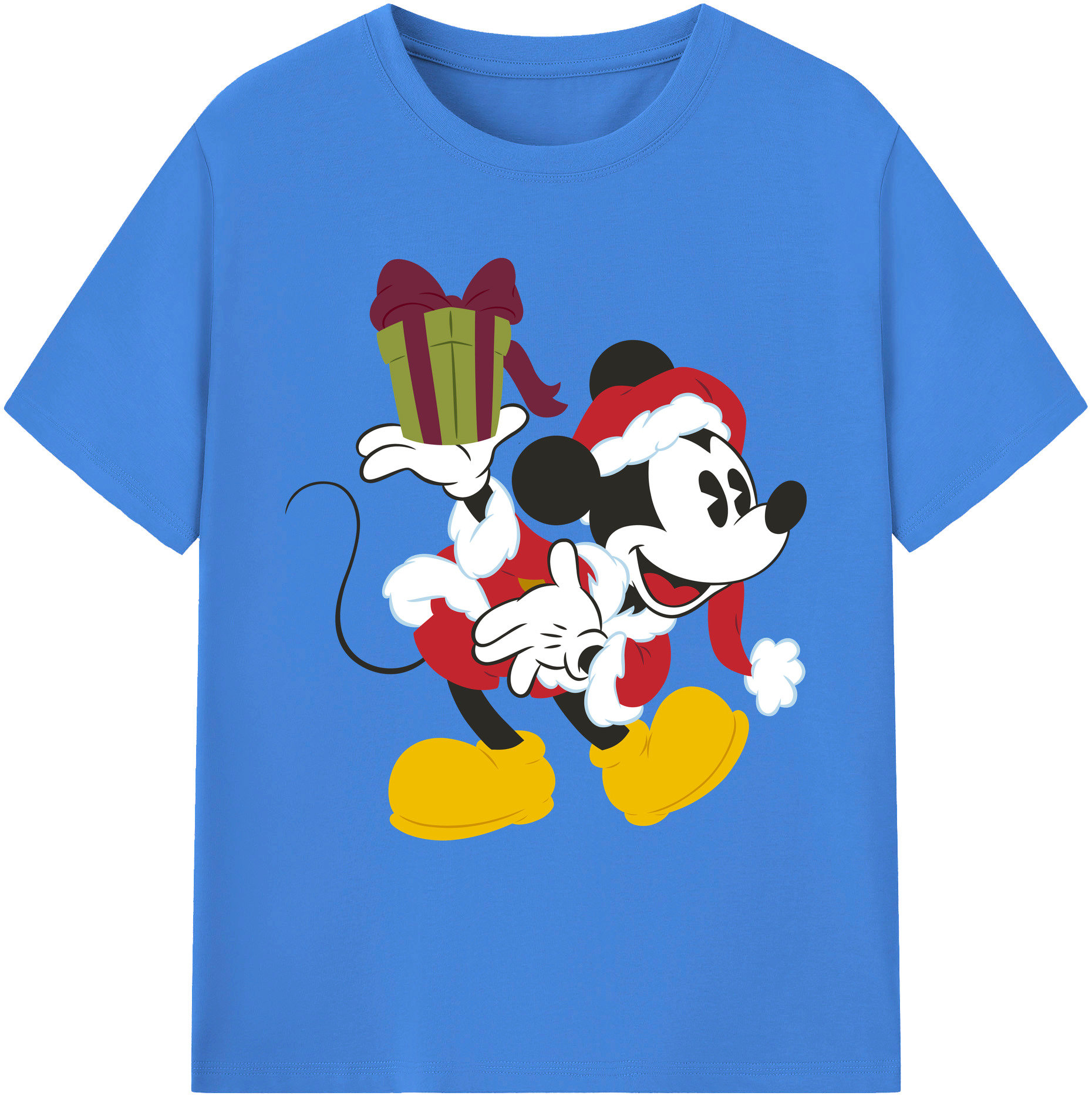 ミッキーマウス Mickey Mouse 綿100％ メンズ半袖Tシャツ｜肌触りやわらか＆通気性