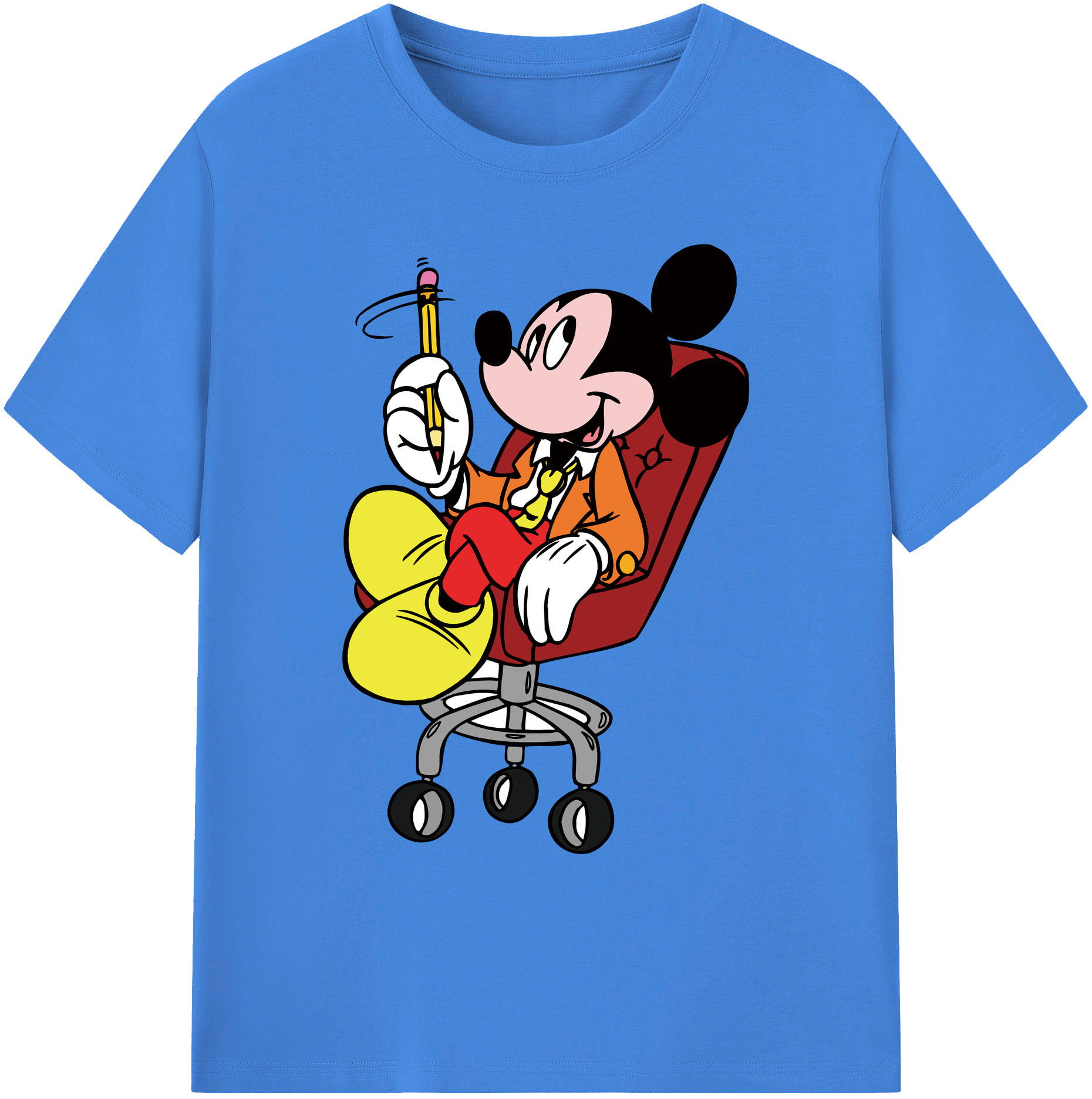 ミッキーマウス Mickey Mouse 綿100％ メンズ半袖Tシャツ｜肌触りやわらか＆通気性