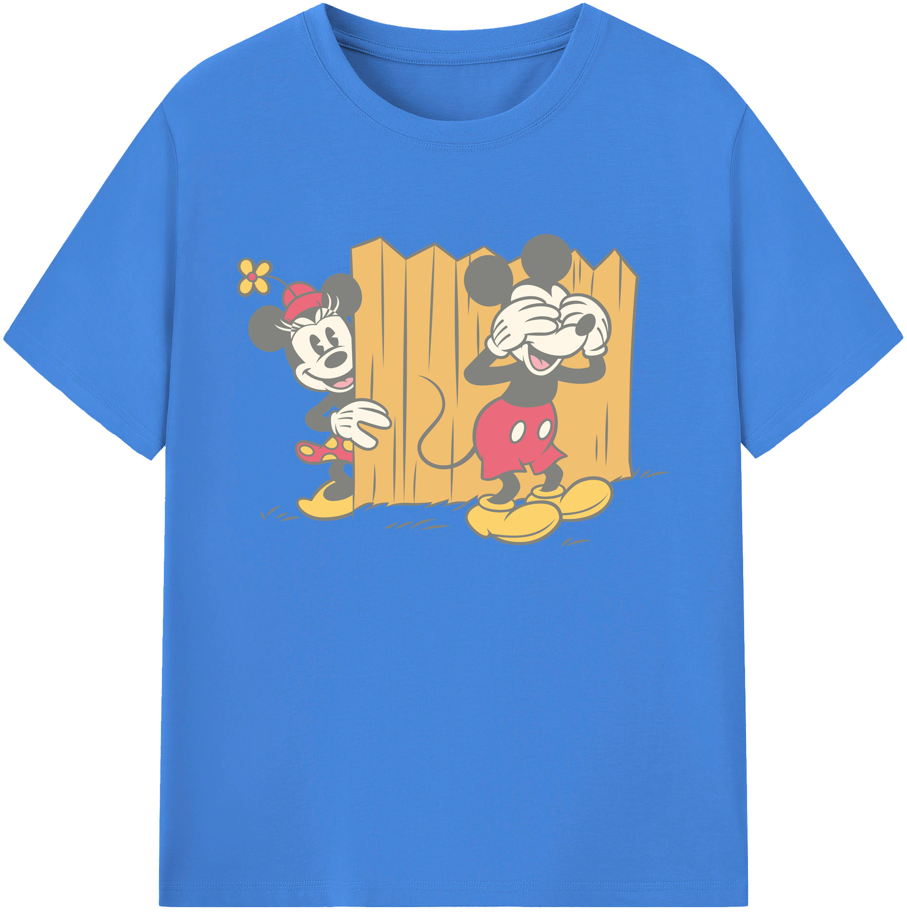 ミッキーマウス Mickey Mouse 綿100％ メンズ半袖Tシャツ｜肌触りやわらか＆通気性