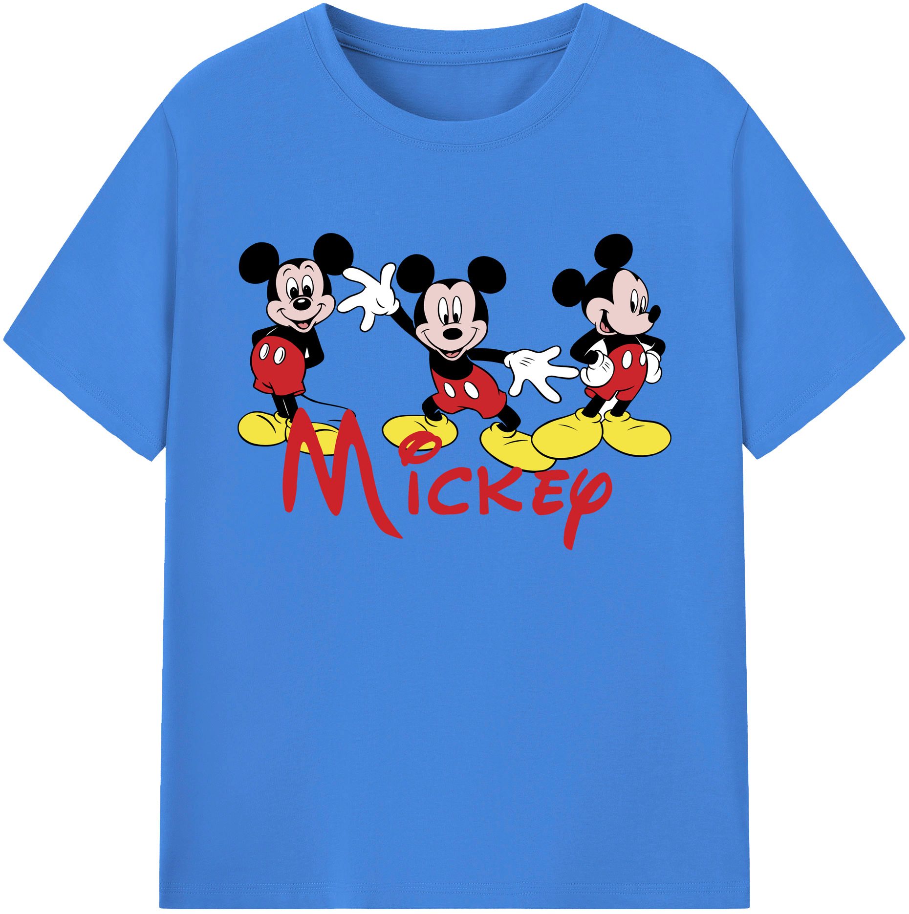 ミッキーマウス Mickey Mouse 綿100％ メンズ半袖Tシャツ｜肌触りやわらか＆通気性