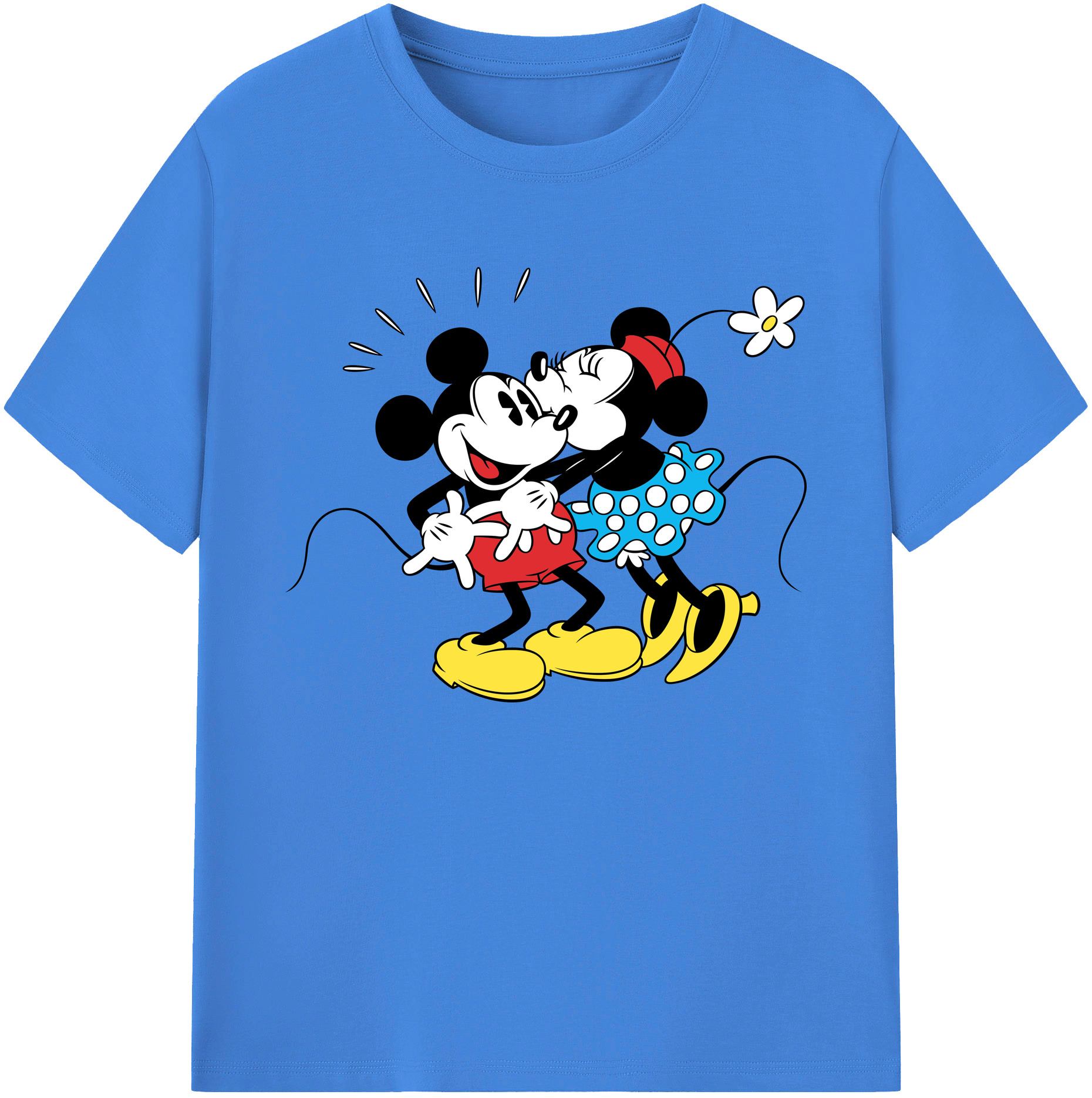 （画像用） ミッキーマウス Mickey Mouse 綿100％ メンズ半袖Tシャツ｜肌触りやわらか＆通気性