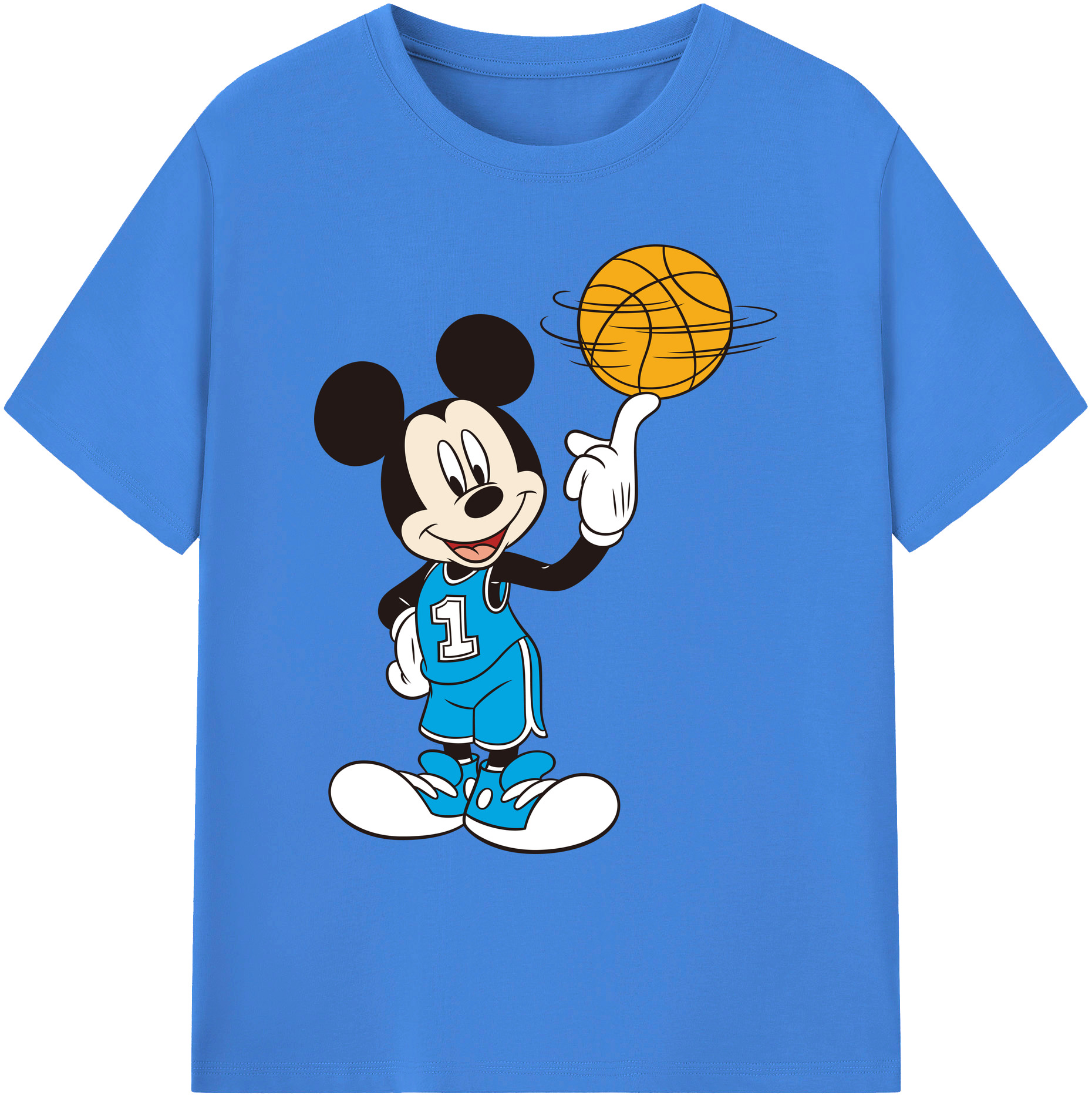 ミッキーマウス Mickey Mouse 綿100％ メンズ半袖Tシャツ｜肌触りやわらか＆通気性